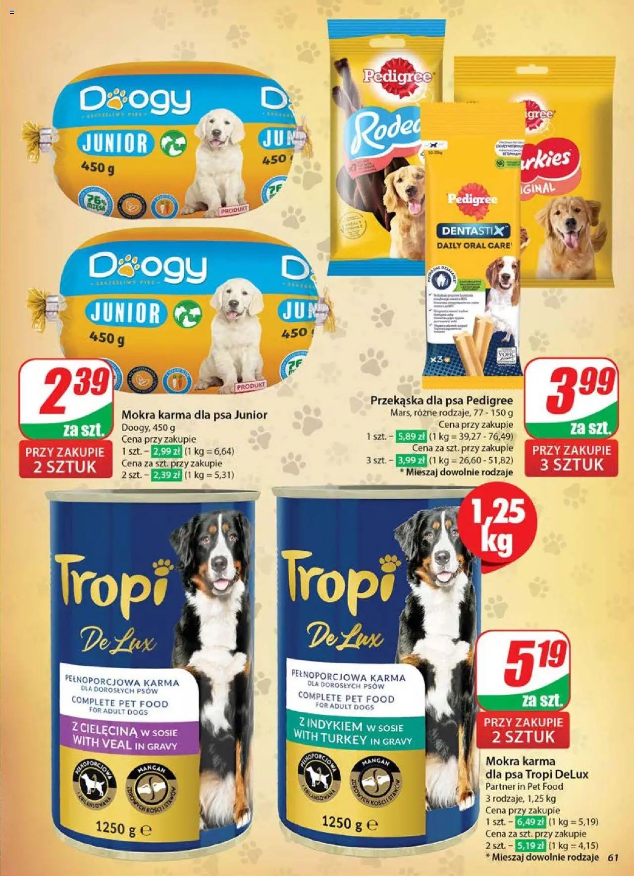 Dino Gazetka od 04.06.2025 | Strona: 61 | Produkty: Pedigree, Karma dla psa