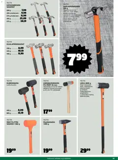 Tokmanni-mainoslehti voimassa 01.11.2025 alkaen | Sivu: 53 | Tuotteet: Vasara