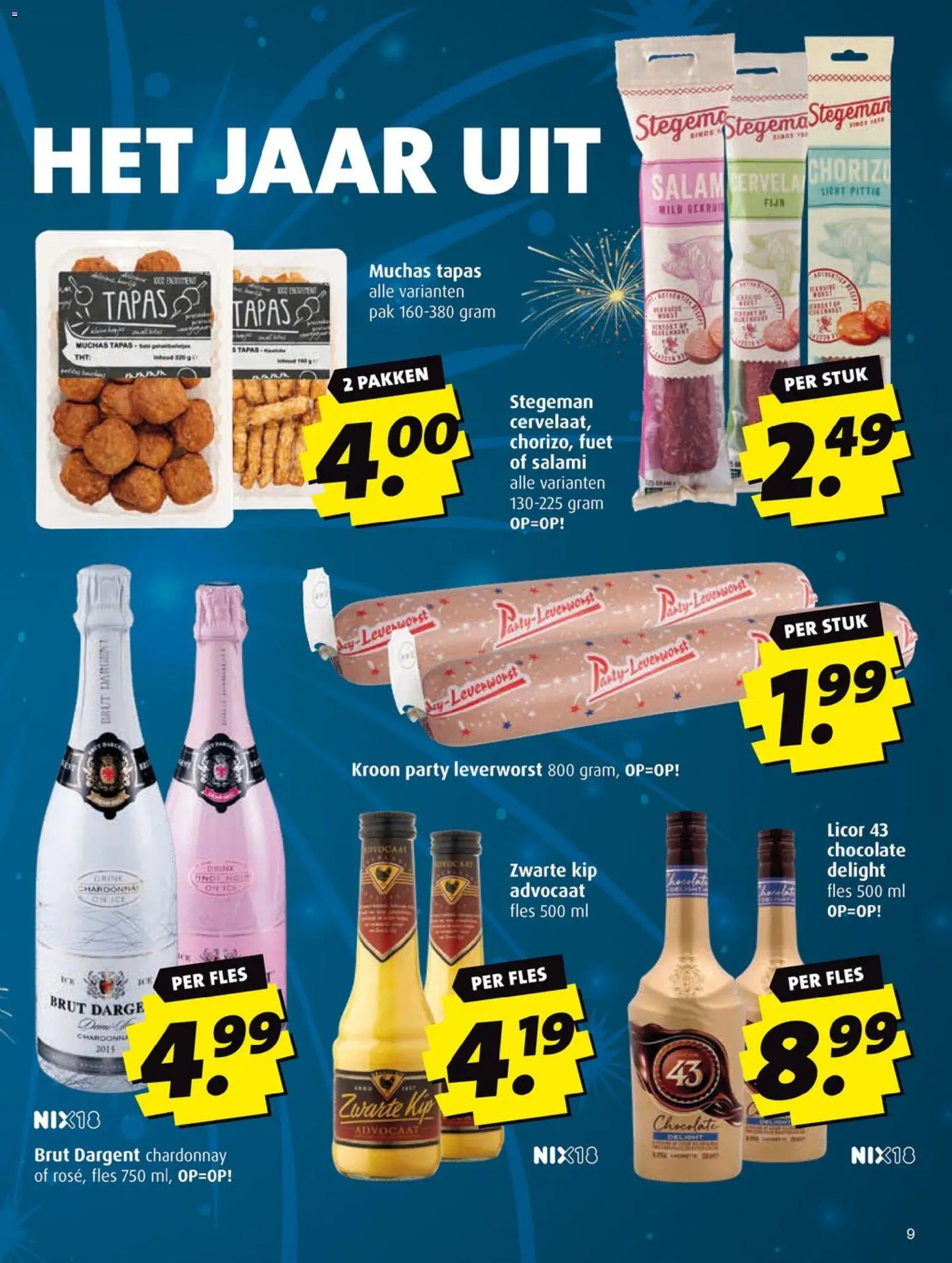 {H1} | Pagina: 9 | Producten: Salami, Fles, Chorizo, Kip