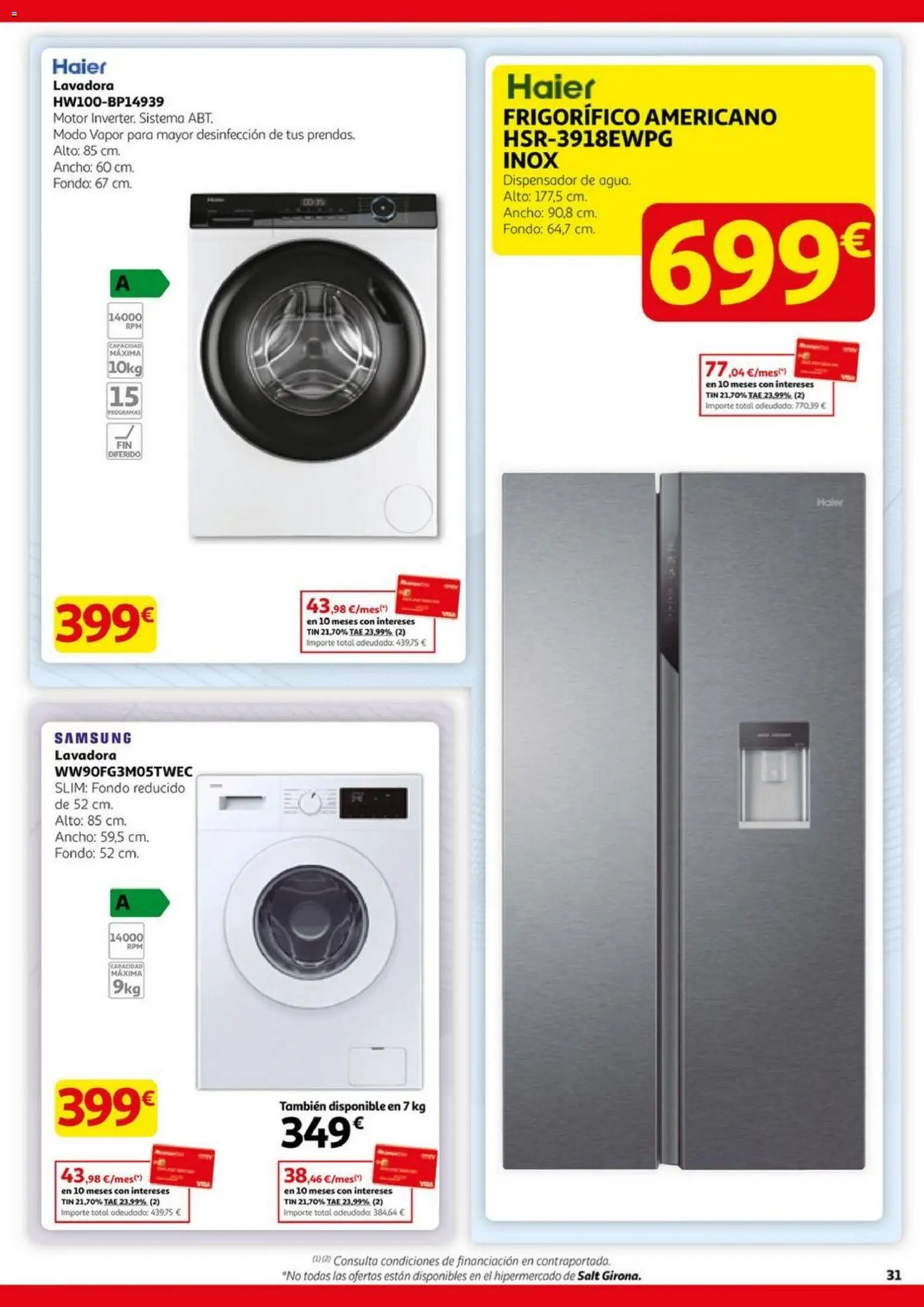 Alcampo - HP Nacional  │ válido desde el 23.10.2025 | Página: 31 | Productos: Dispensador, Lavadora