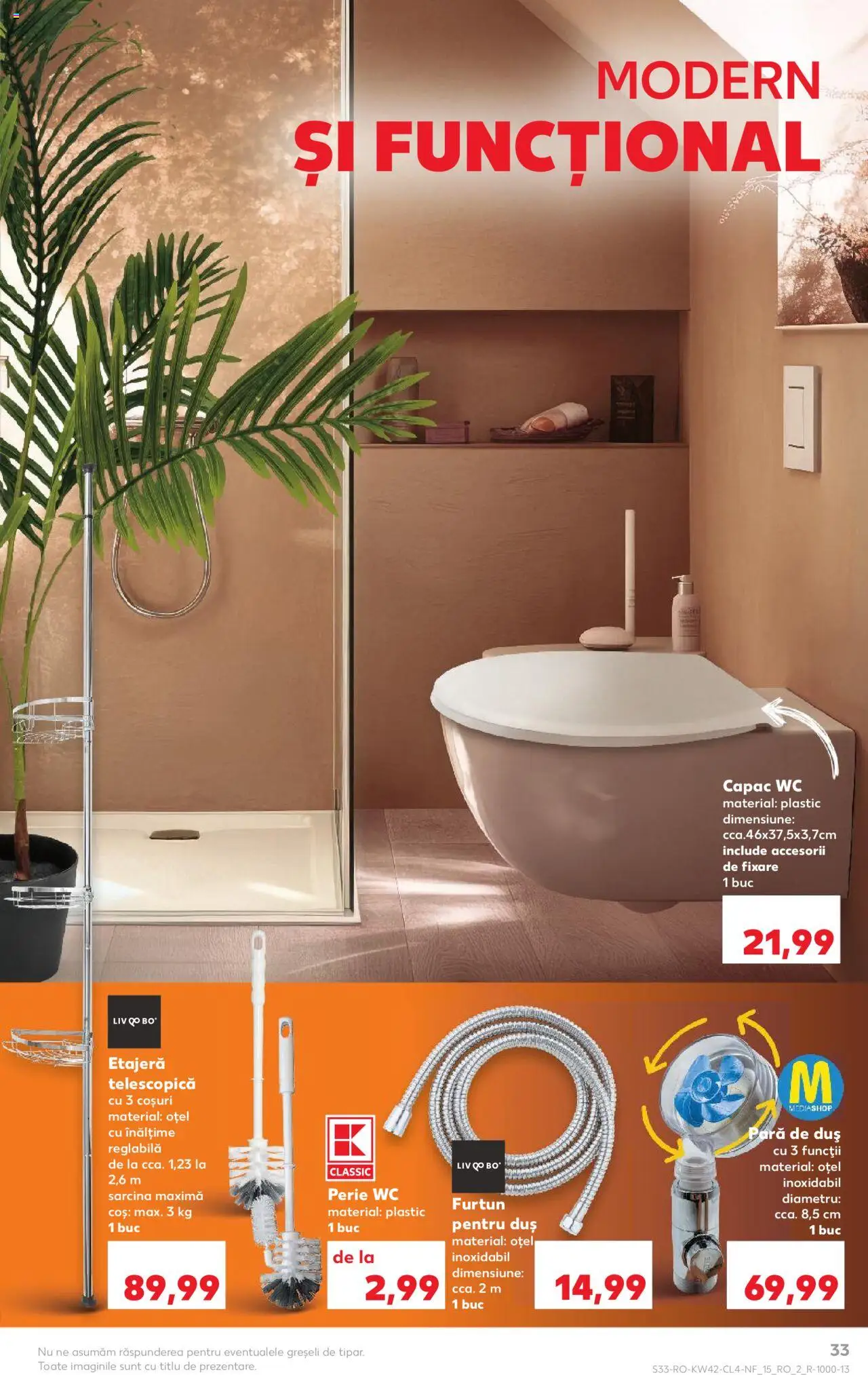 Noul catalog Kaufland – valabil de la 15.10.2025 | Pagină: 33 | Produse: Pară, Coș, Duș, Perie