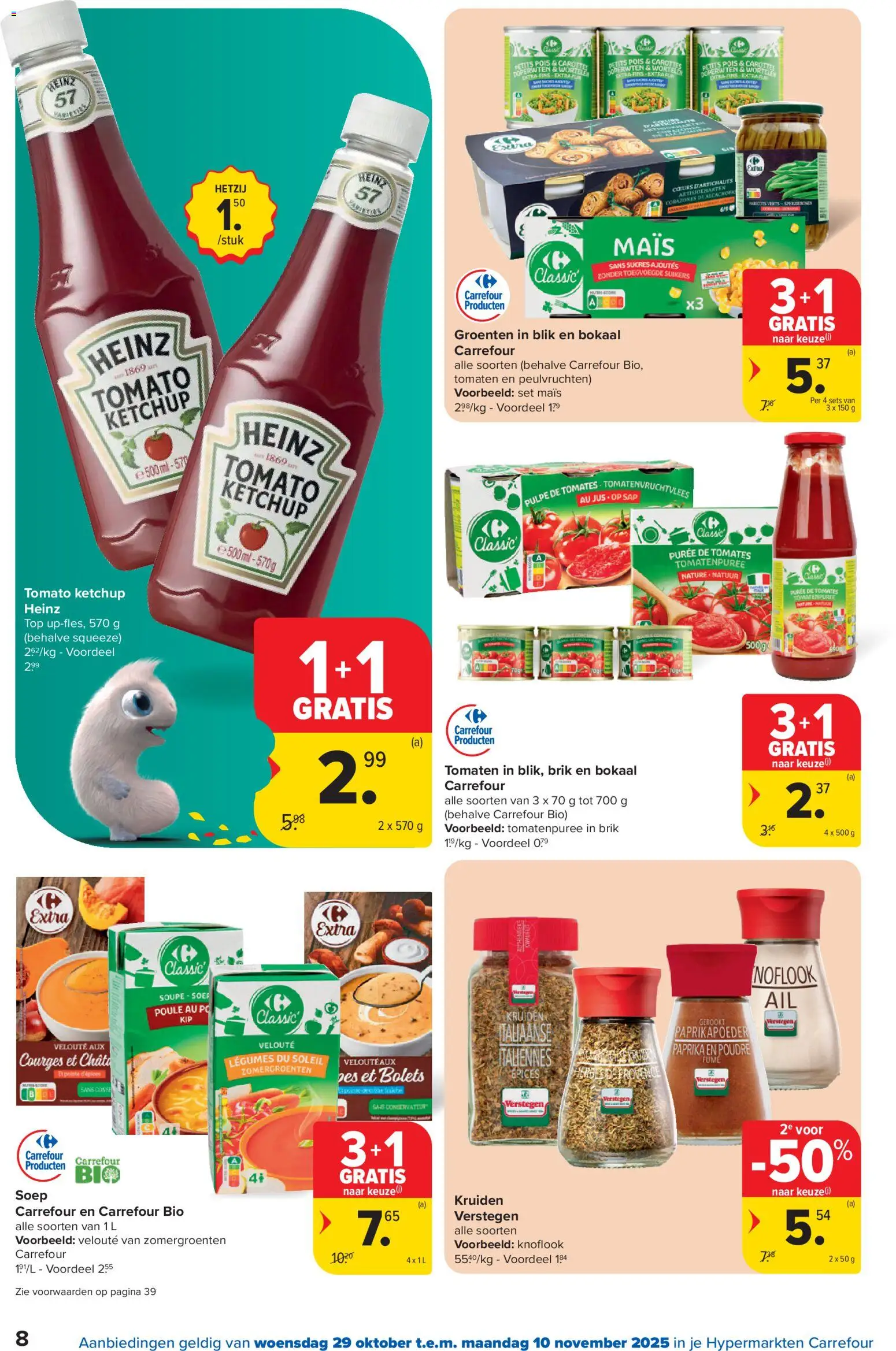 {H1} | Pagina: 8 | Producten: Ketchup, Maïs, Groenten, Knoflook