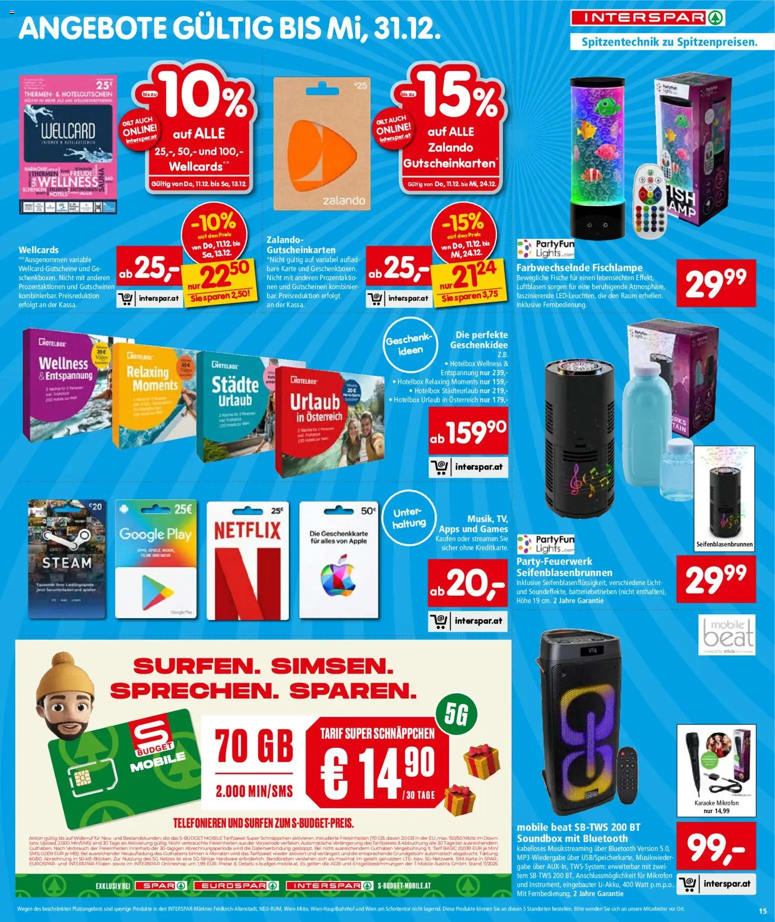 Interspar Flugblatt - Kärnten gültig ab 11.12.2025 | Seite: 16 | Produkte: Mikrofon, Apple