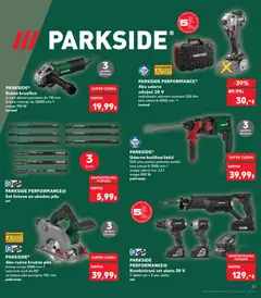 PARKSIDE® Aku ručna kružna pila, brzina vrtnje 3800 min-1 rezni kut od 0 do 45° za listove pile promjera 150 mm pakiranje - Pregled kataloga iz trgovine Kaufland, vrijedi od 18.02.2026 | Stranica: 21 | Proizvodi: Brusilica, Kutna brusilica, Pila, Parkside