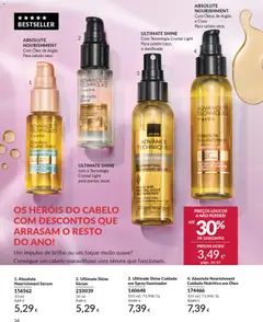 Pré-visualização Ultimate Shine Cuidado em Spray Iluminador, Illuminating treatment spray infused with crystal light technology. Instant mirror shine without weighing down hair. válido de 01.01.2026 | Página: 16