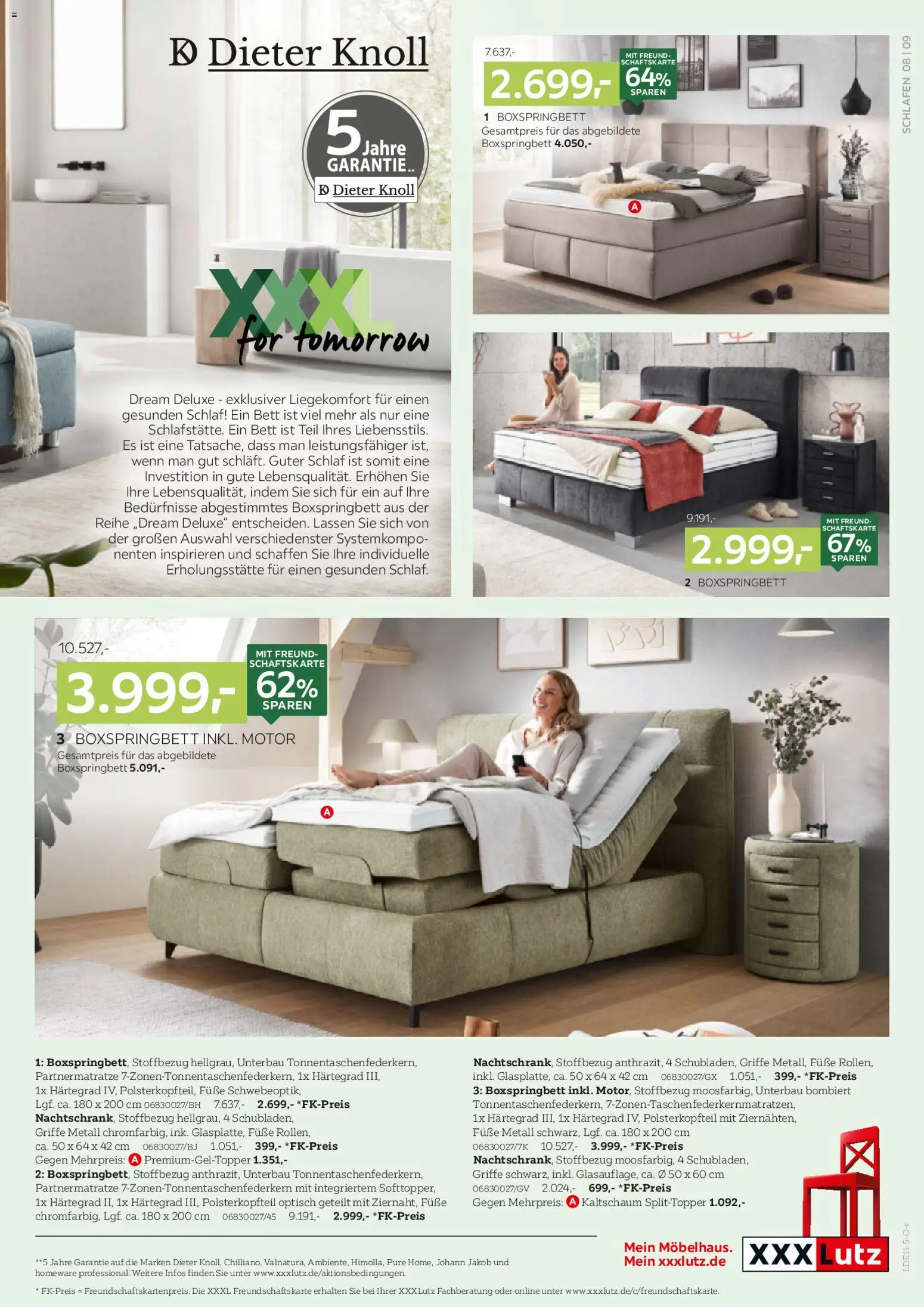 XXXL Lutz Betten Spezial – gültig ab 02.11.2025 | Seite: 9 | Produkte: Bett, Boxspringbett