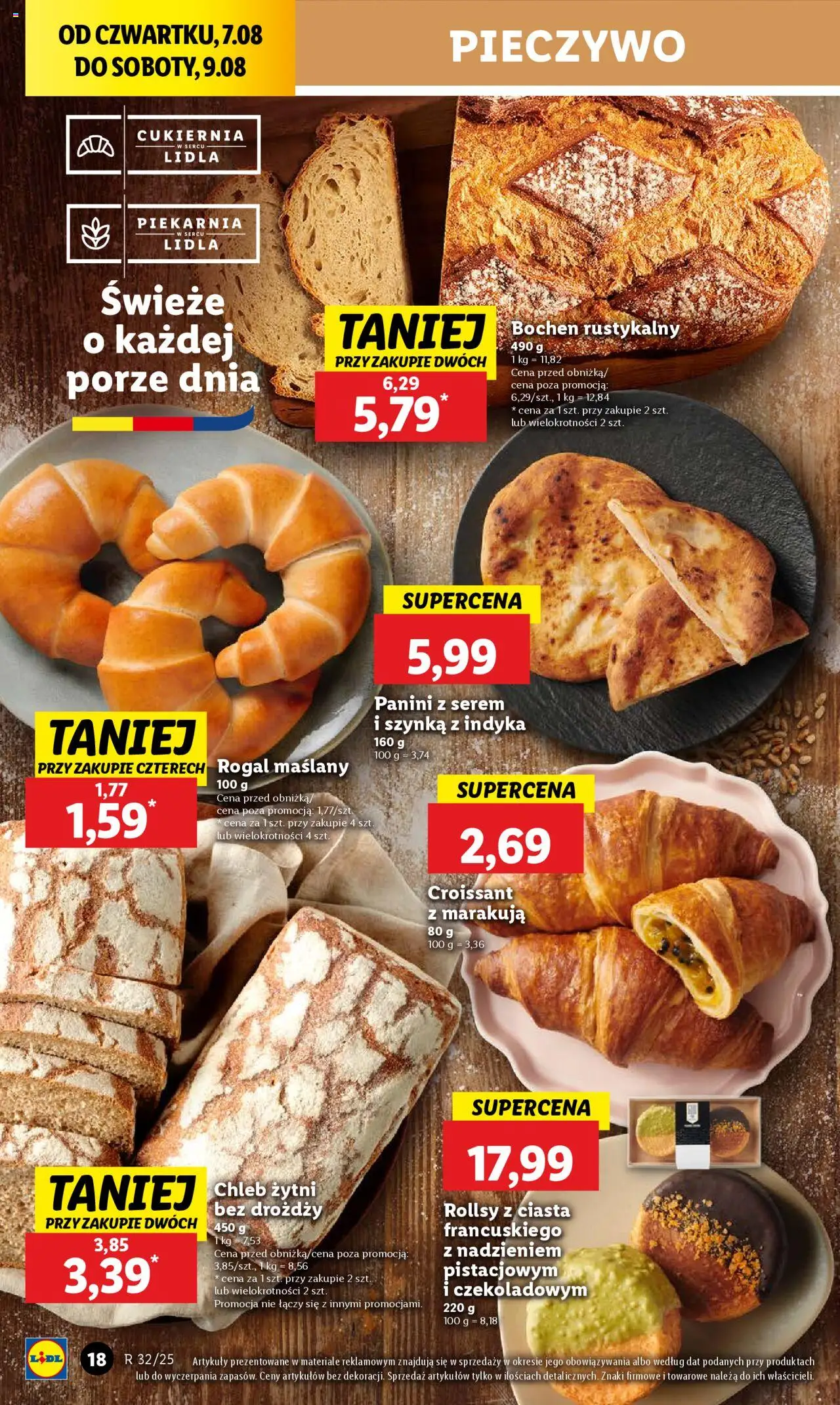 Lidl Gazetka od 07.08.2025 | Strona: 22 | Produkty: Pieczywo, Chleb żytni, Piekarnia, Panini