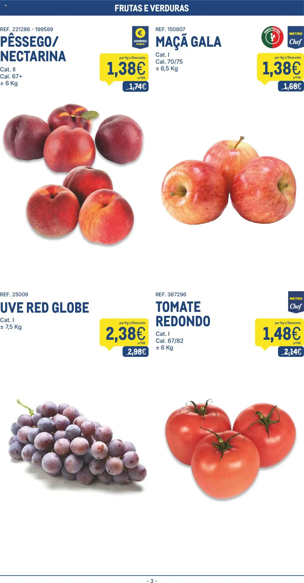 Makro folheto │ válido de 19.08.2025 | Página: 3 | Produtos: Maça, Tomate