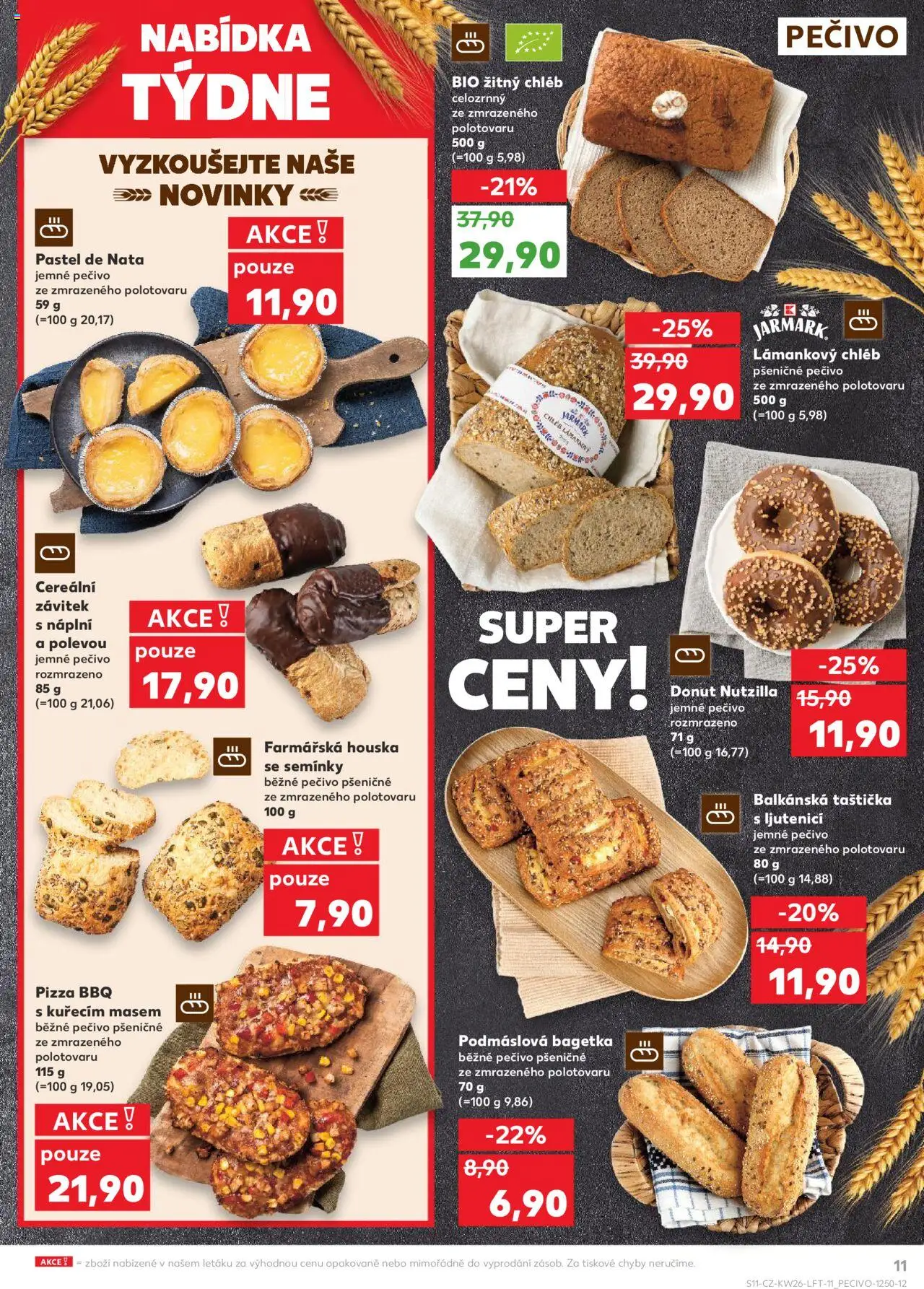 Kaufland leták od 25.06.2025 | Strana: 11 | Produkty: Donut, Žitný chléb, Pečivo, Lámankový chléb
