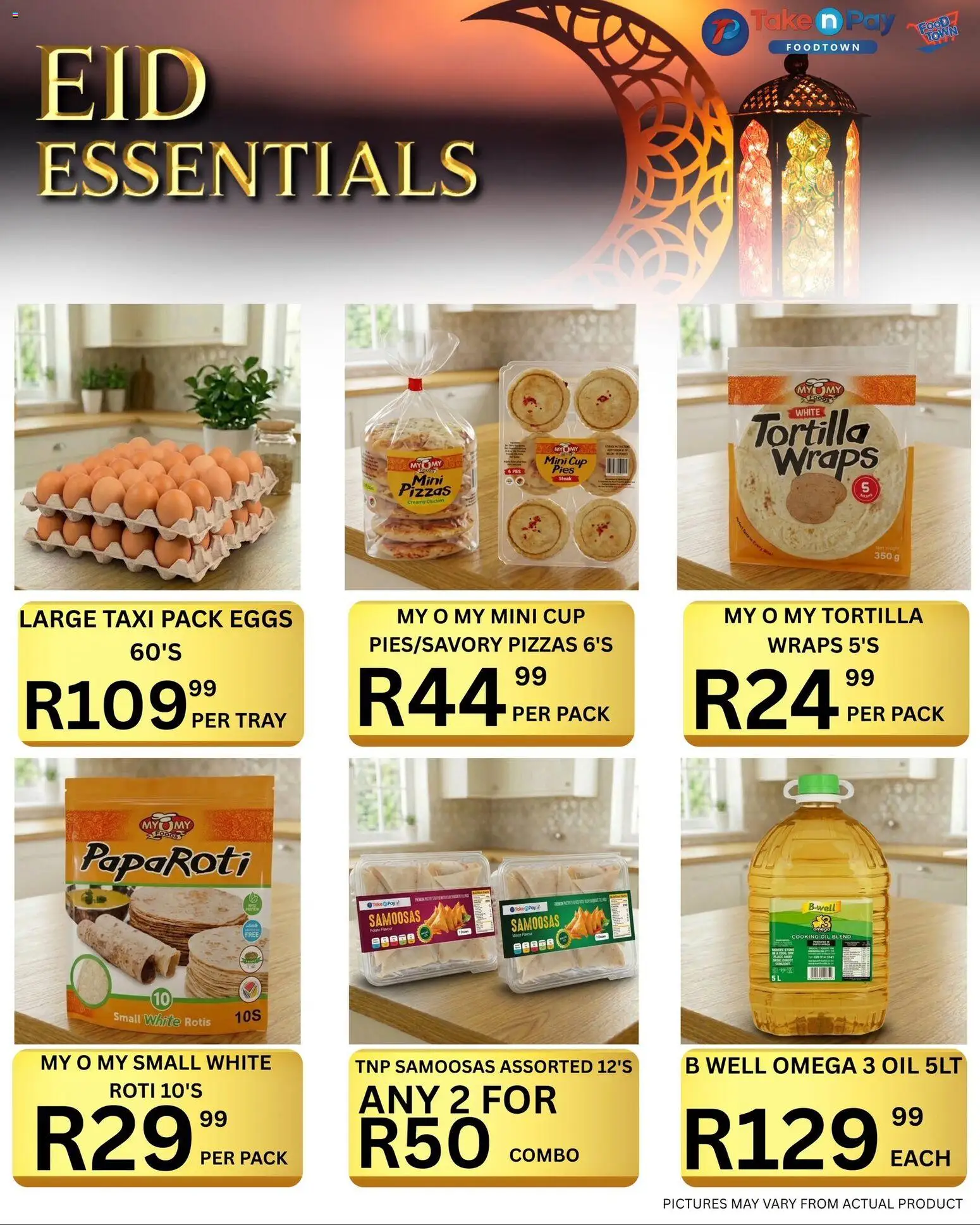 New Take n Pay catalogue – valid from 17.03.2026 | Page: 14 | Products: Tray, Eggs, Oil, Samoosas