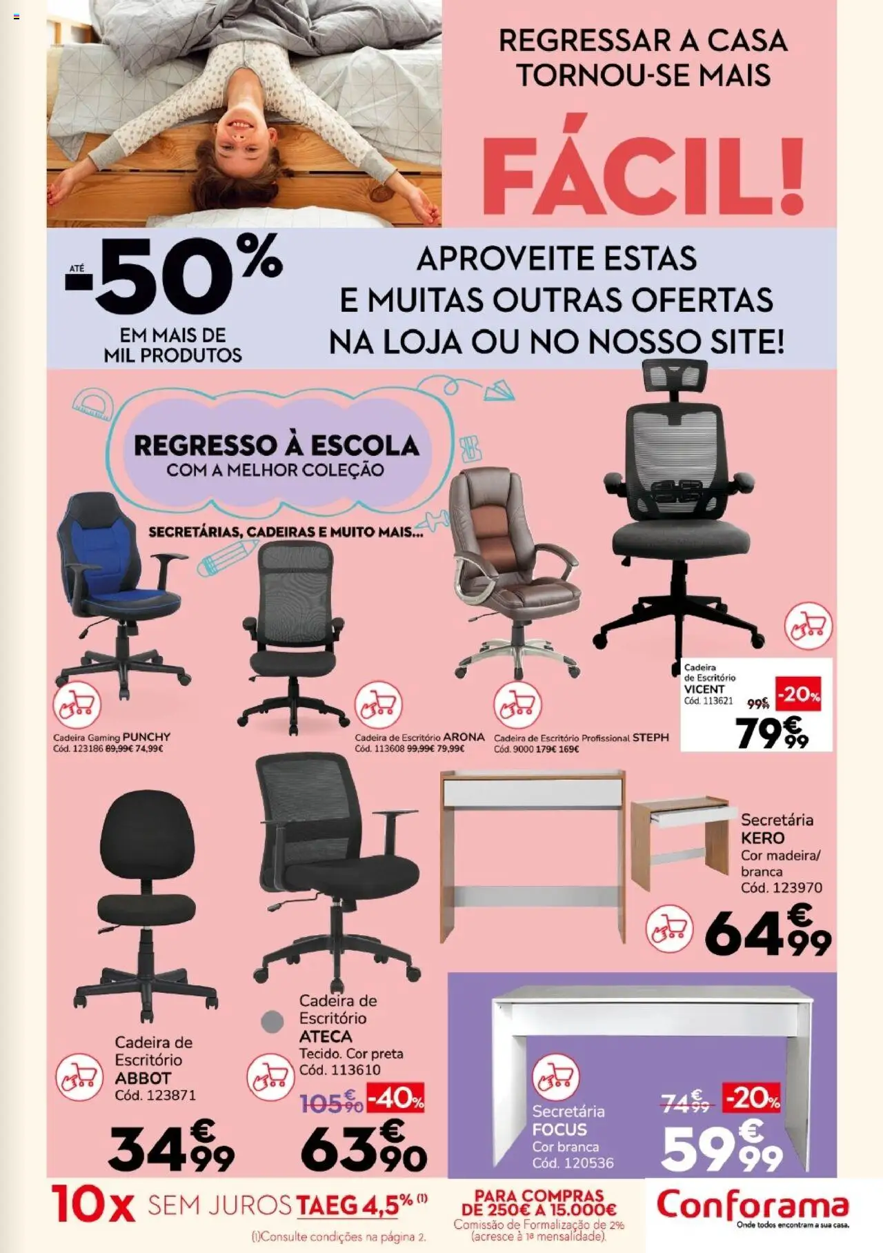 Conforama folheto │ válido de 11.09.2025 | Página: 7 | Produtos: Cadeiras, Cadeira de escritório, Cadeira