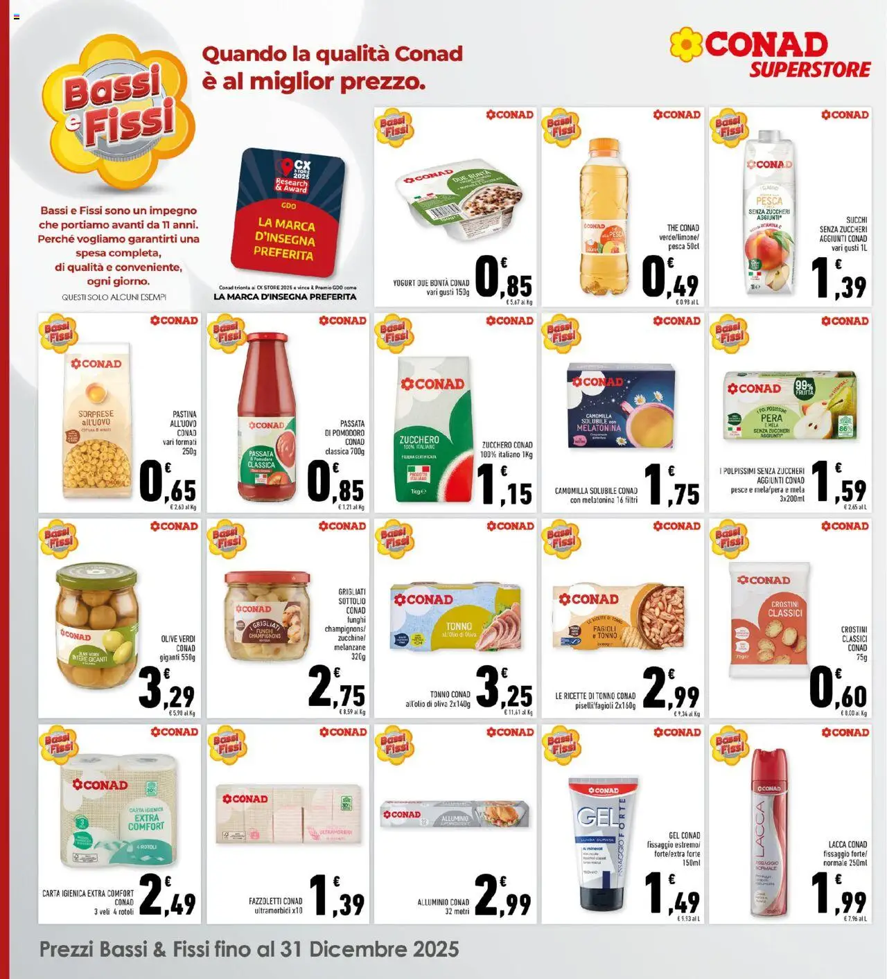 Volantino Conad del 10.09.2025 | Pagina: 26 | Prodotti: Carta igienica, Zucchero, Pomodoro, Passata di pomodoro