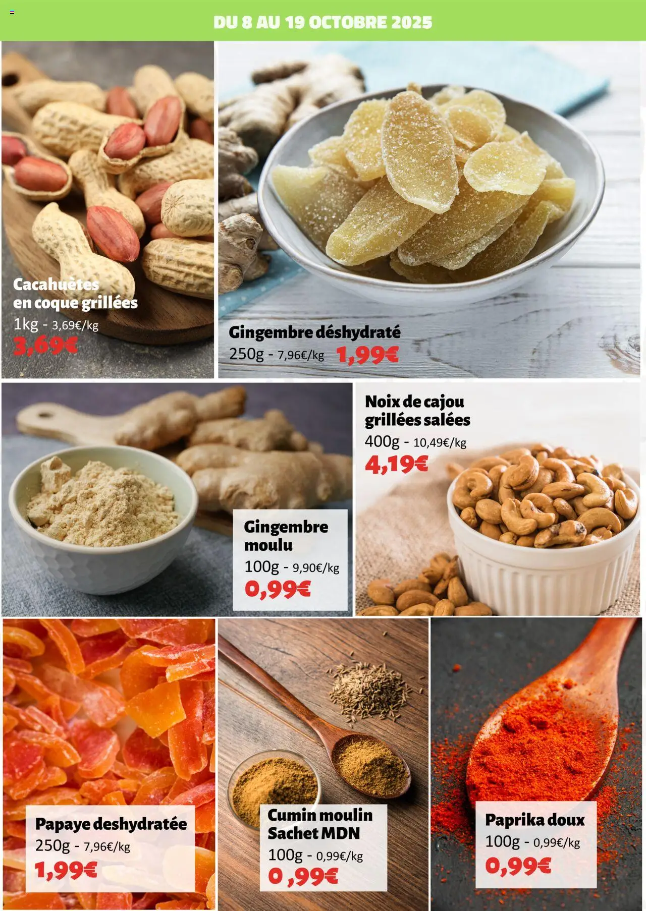 {H1} | Page: 9 | Produits: Paprika, Noix de cajou, Cumin, Noix
