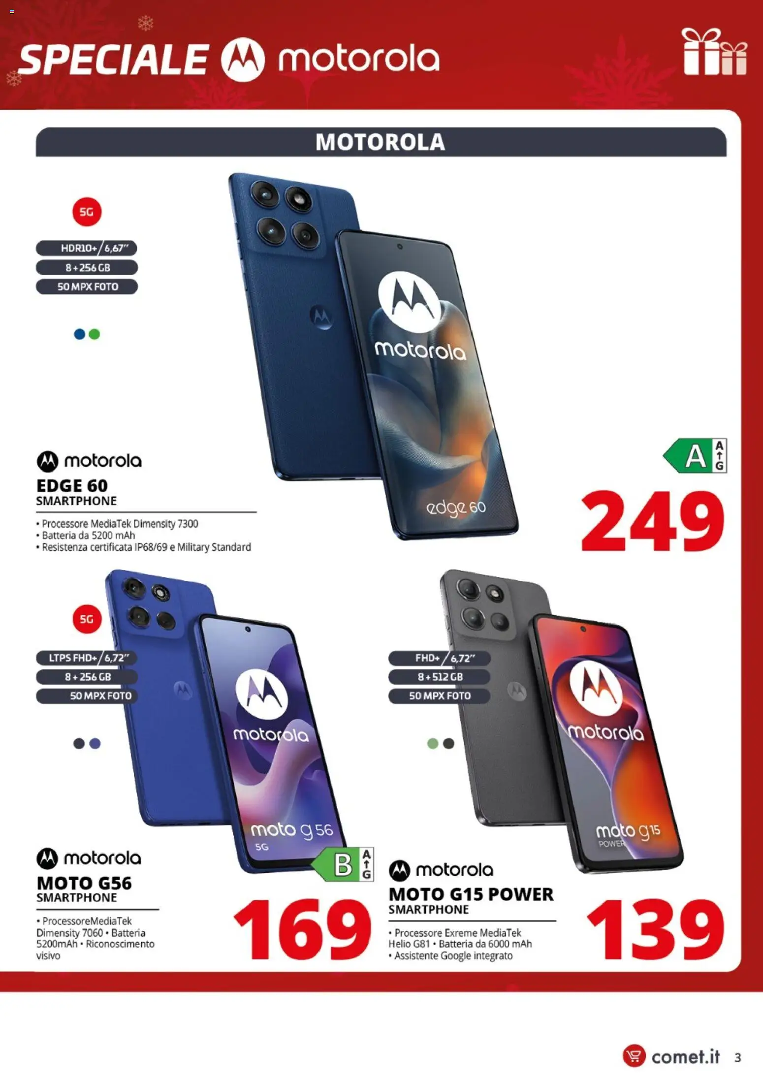 Volantino Comet del 19.12.2025 | Pagina: 3 | Prodotti: Smartphone, Batteria