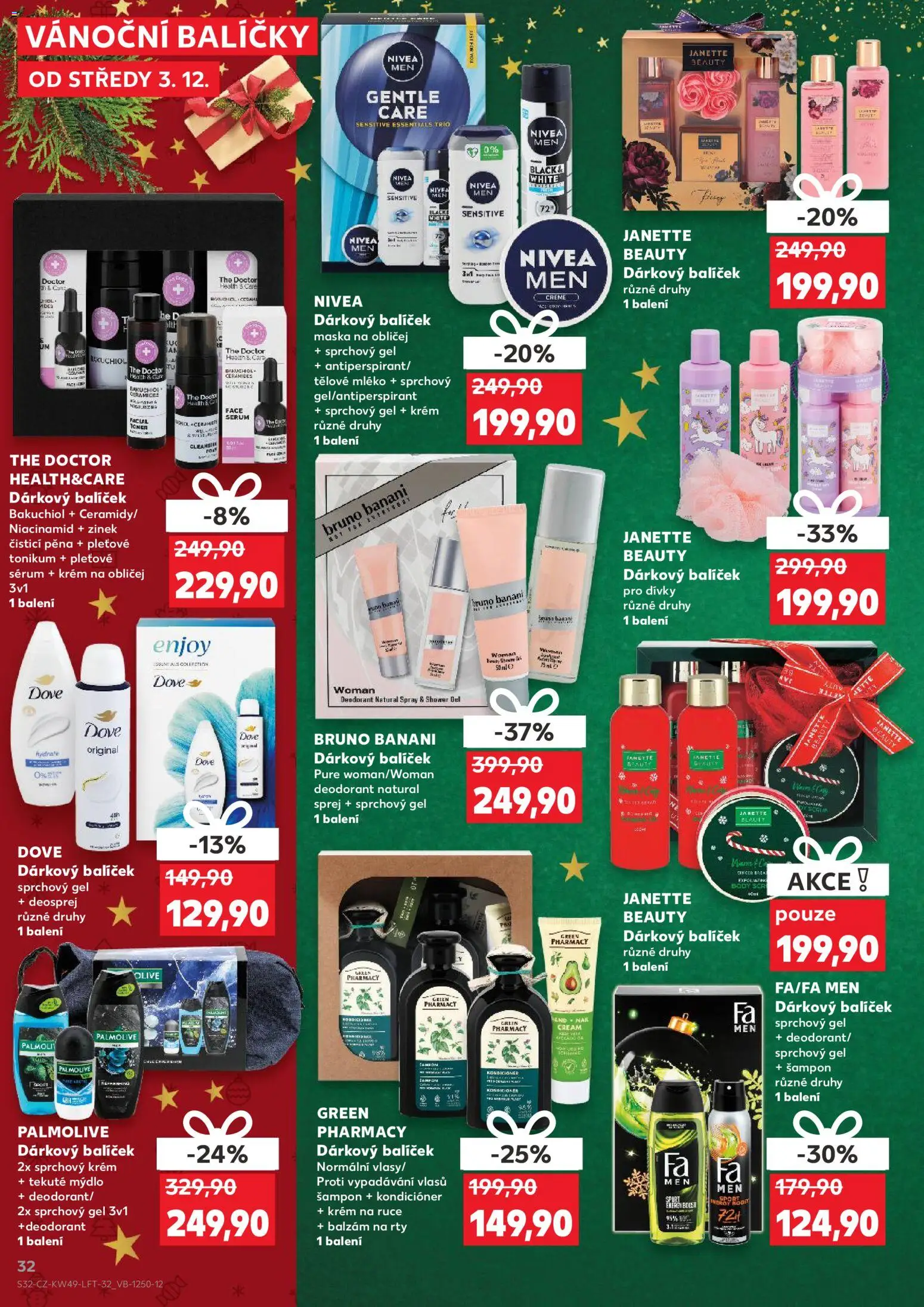 Kaufland leták - Plzeň Bory od 03.12.2025 | Strana: 32 | Produkty: Toner, Dove, Body, Bruno Banani