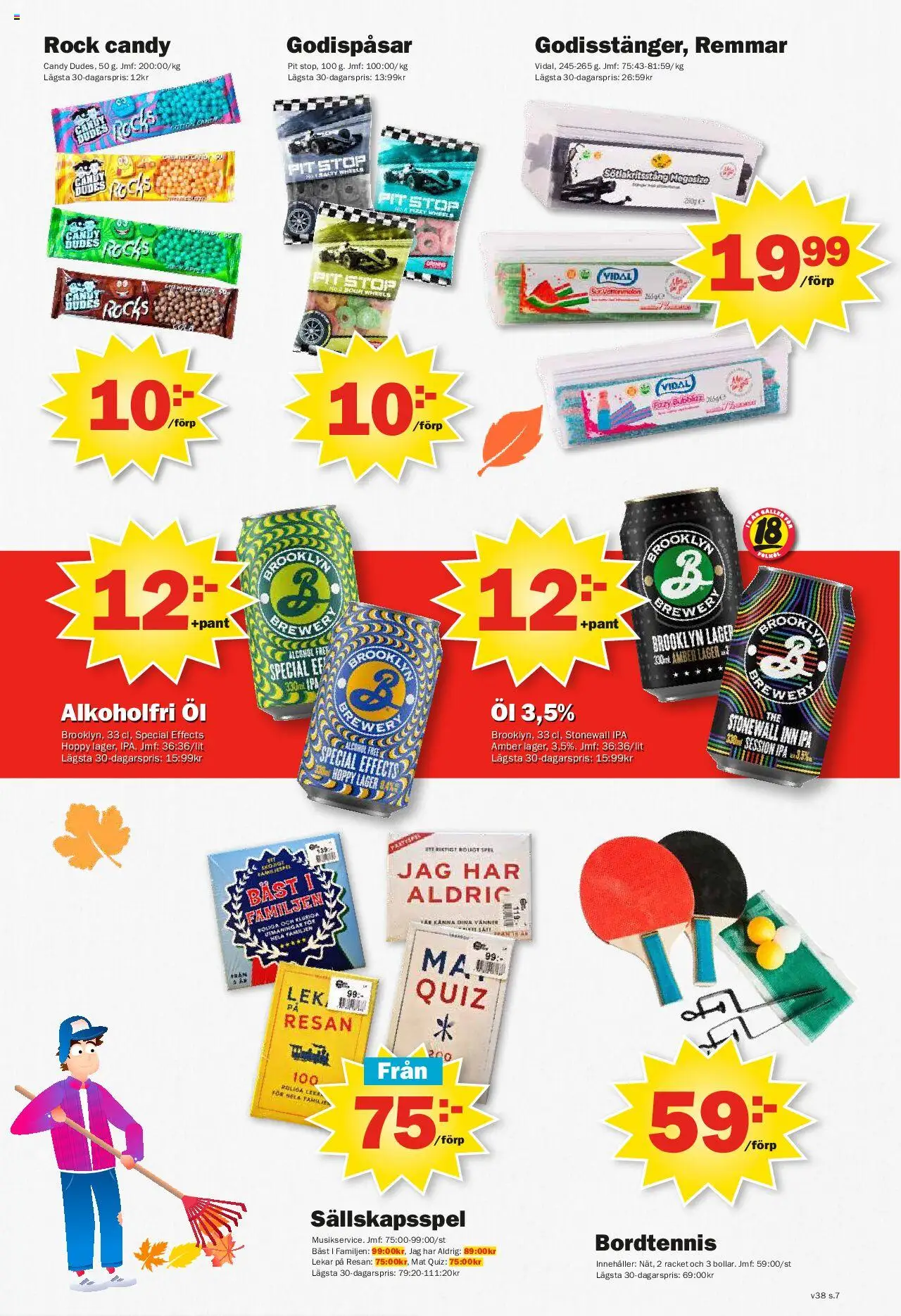 Pekås reklamblad aktuell från 15.09.2025 | Sida: 7 | Produkter: Sällskapsspel, Rock, Öl