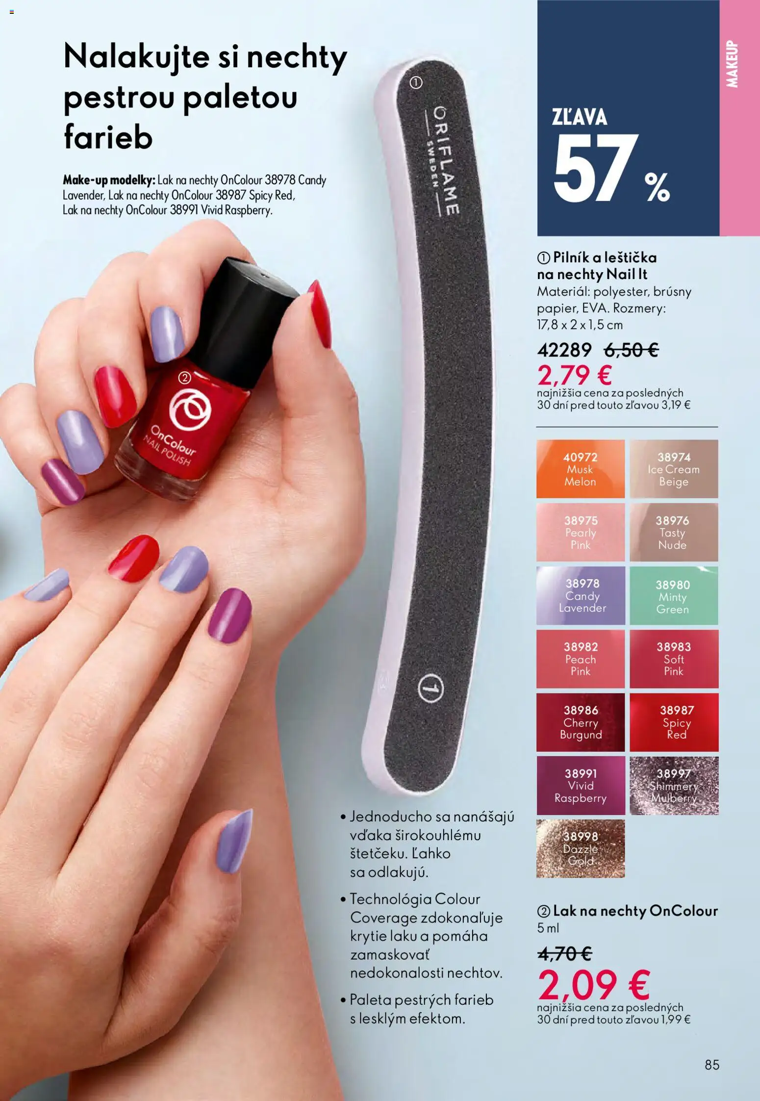 Nové Oriflame akcie – leták je platný od 03.12.2025 | Strana: 85 | Produkty: Lak na nechty, Melón