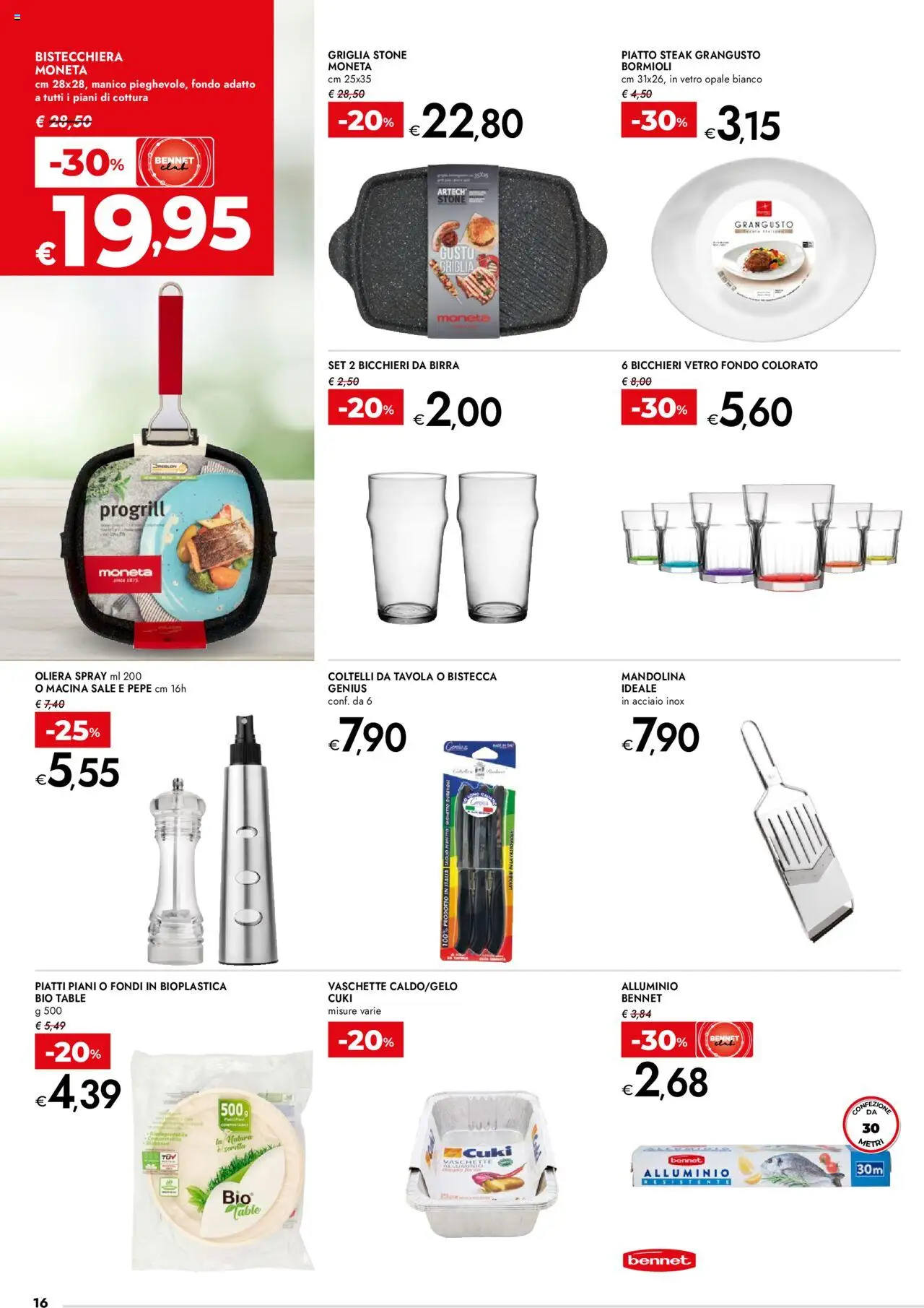Volantino bennet del 07.08.2025 | Pagina: 16 | Prodotti: Birra, Bistecchiera, Sale, Griglia