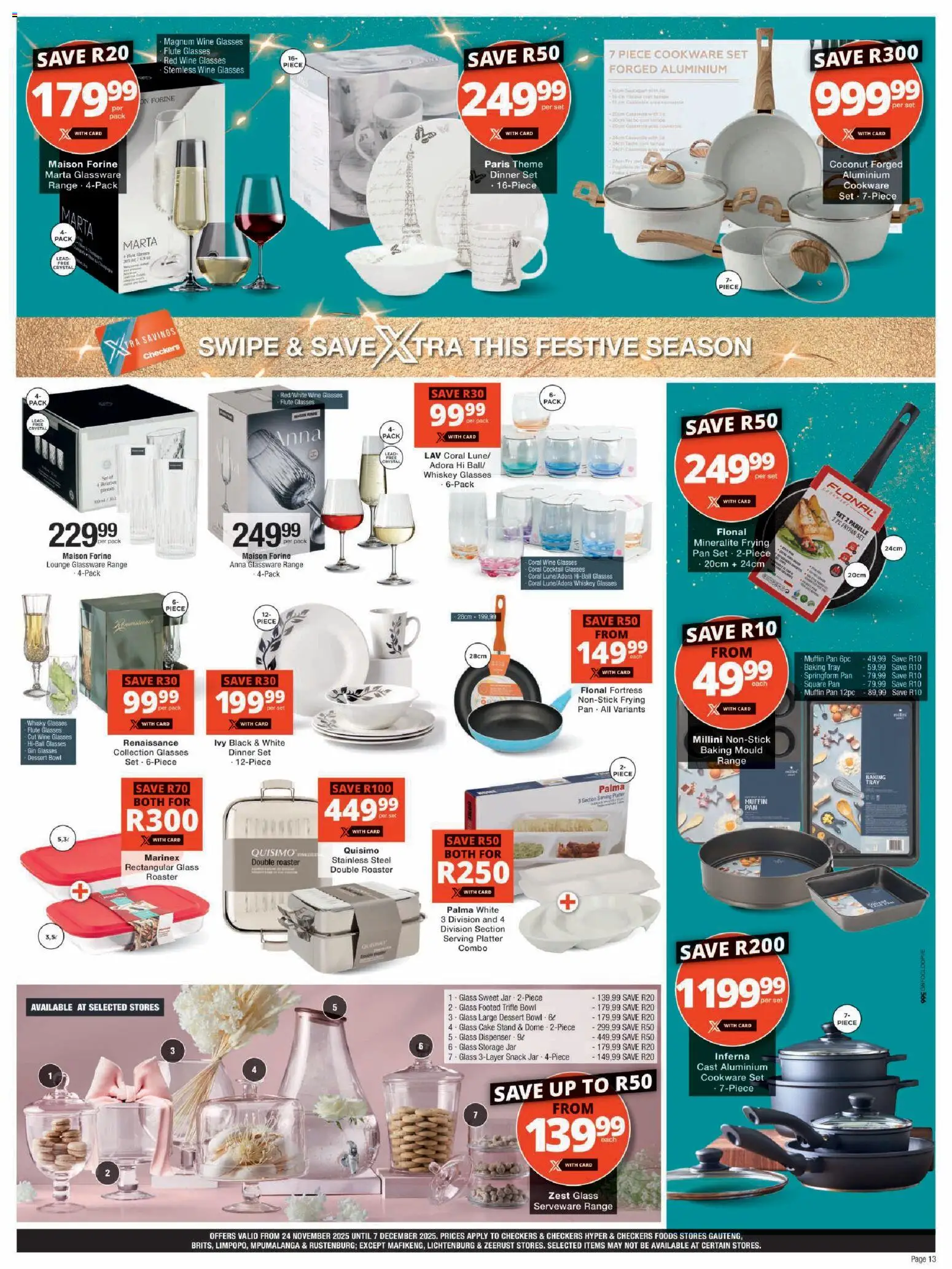 New Checkers catalogue – valid from 24.11.2025 | Page: 13 | Products: Cake, PC, Bowl, Whiskey