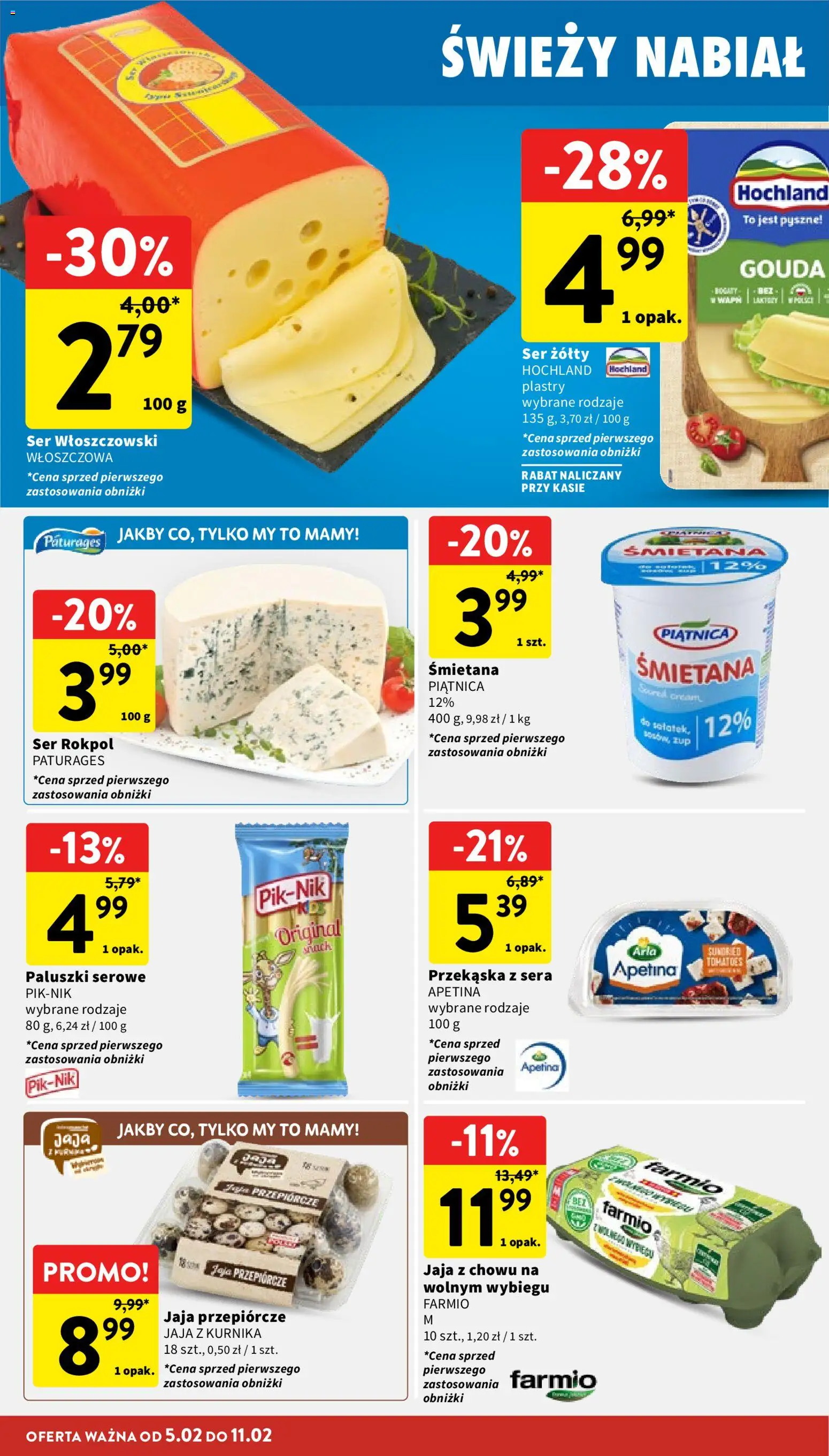 Intermarche Gazetka od 05.02.2026 | Strona: 18 | Produkty: Ser żółty, Paluszki, Ser, Paluszki serowe