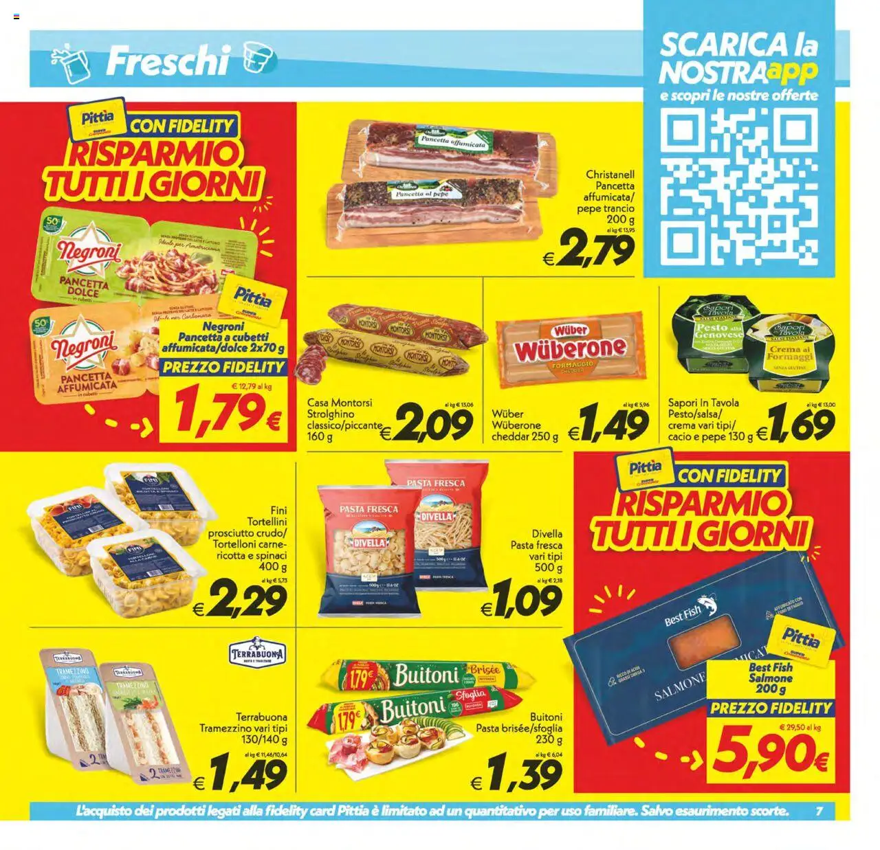 Volantino SuperConveniente del 12.09.2025 | Pagina: 7 | Prodotti: Latte, Formaggio, Pasta, Spinaci