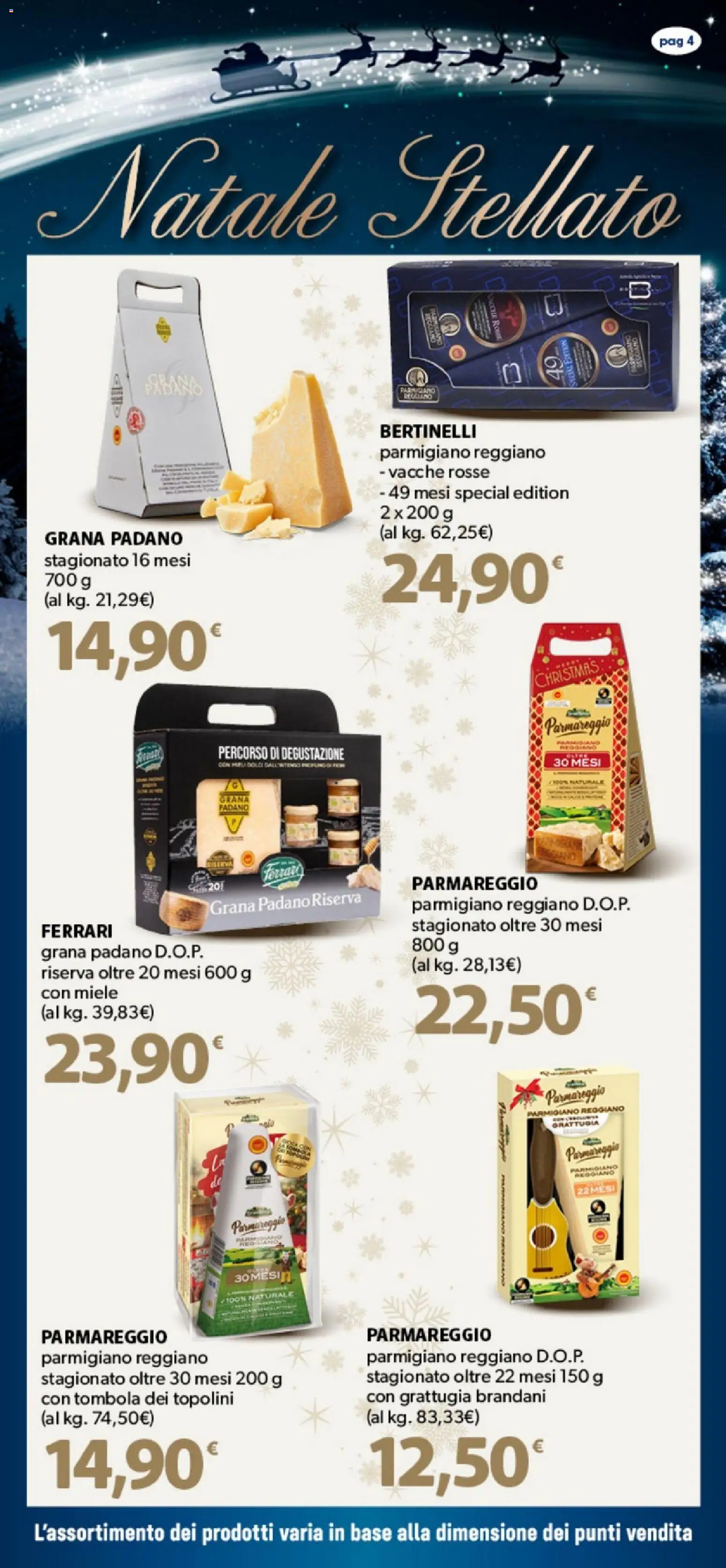 Volantino DOK del 01.12.2025 | Pagina: 4 | Prodotti: Grana Padano, Parmigiano reggiano, Miele, Parmigiano