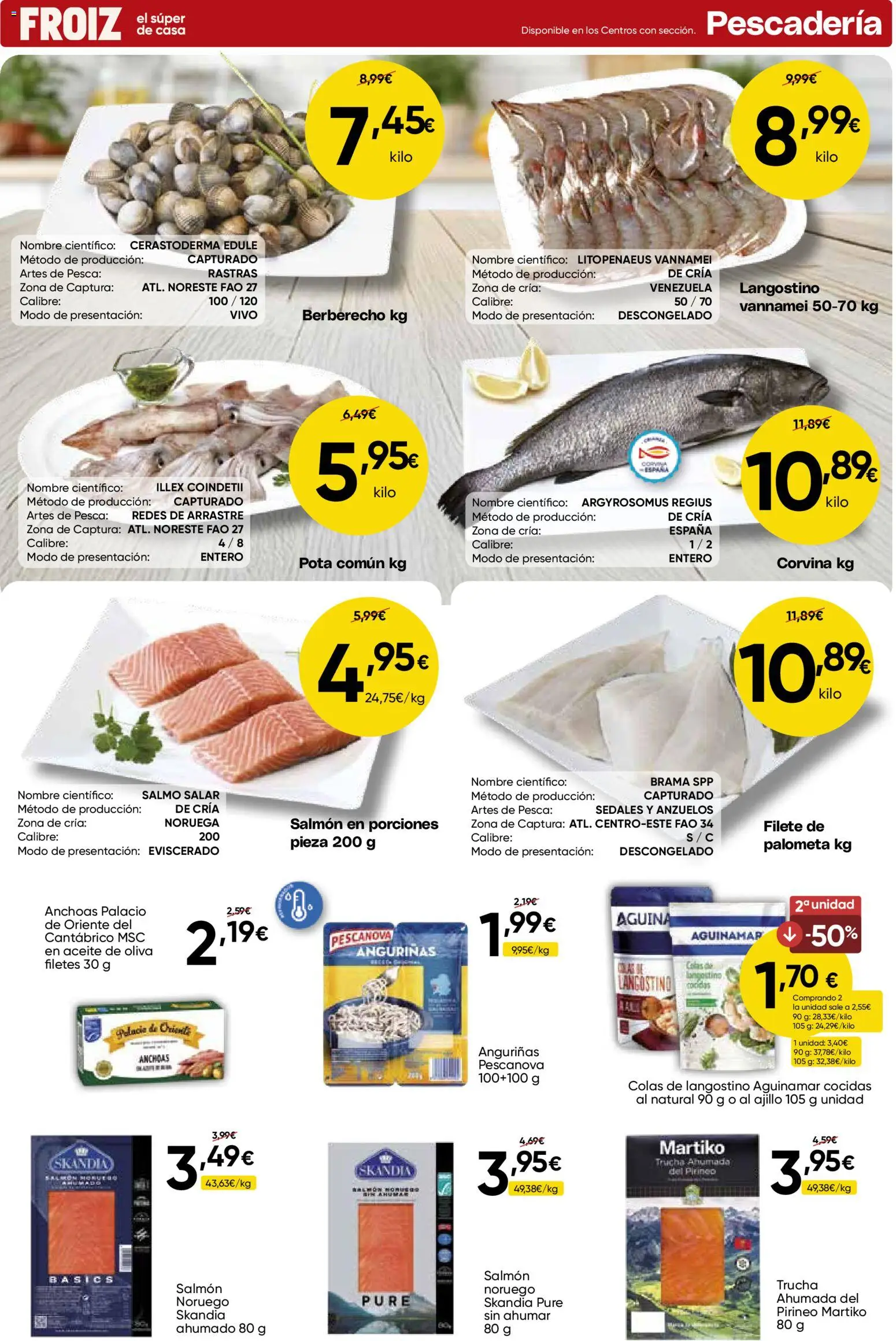 Froiz folleto │ válido desde el 03.03.2026 | Página: 5 | Productos: Aceite, Aceite de oliva, Filete, Langostino