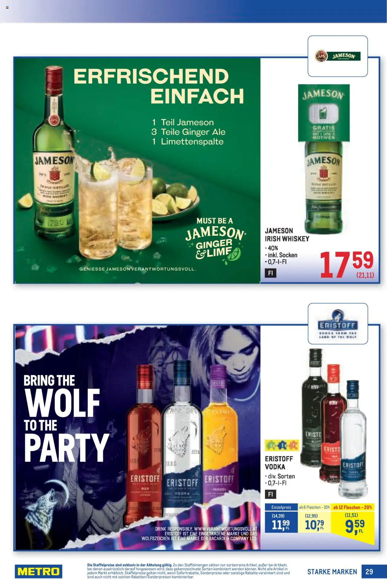 Metro - METRO AT - Starke Marken gültig ab 16.10.2025 | Seite: 29 | Produkte: Whiskey, Socken
