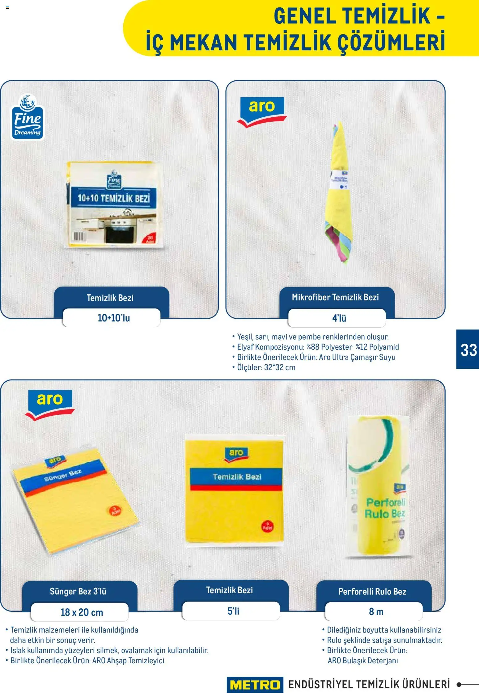 Metro - Endüstriyel Temizlik Ürünleri - 30.12.2025 tarihinden itibaren geçerlidir | Sayfa: 33 | Ürünler: Bulaşık deterjanı