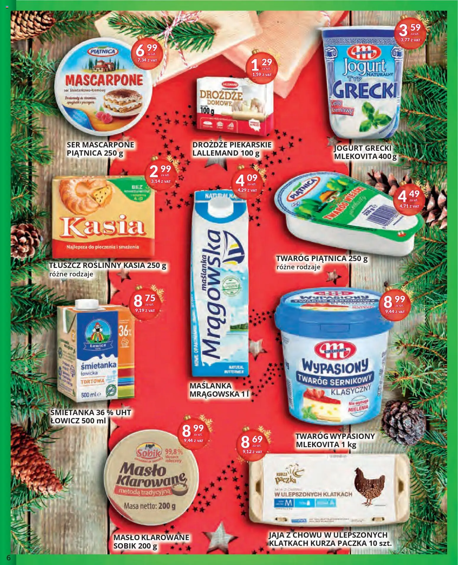 Eurocash Gazetka od 17.11.2025 | Strona: 6 | Produkty: Masło, Ser mascarpone, Twaróg, Jaja