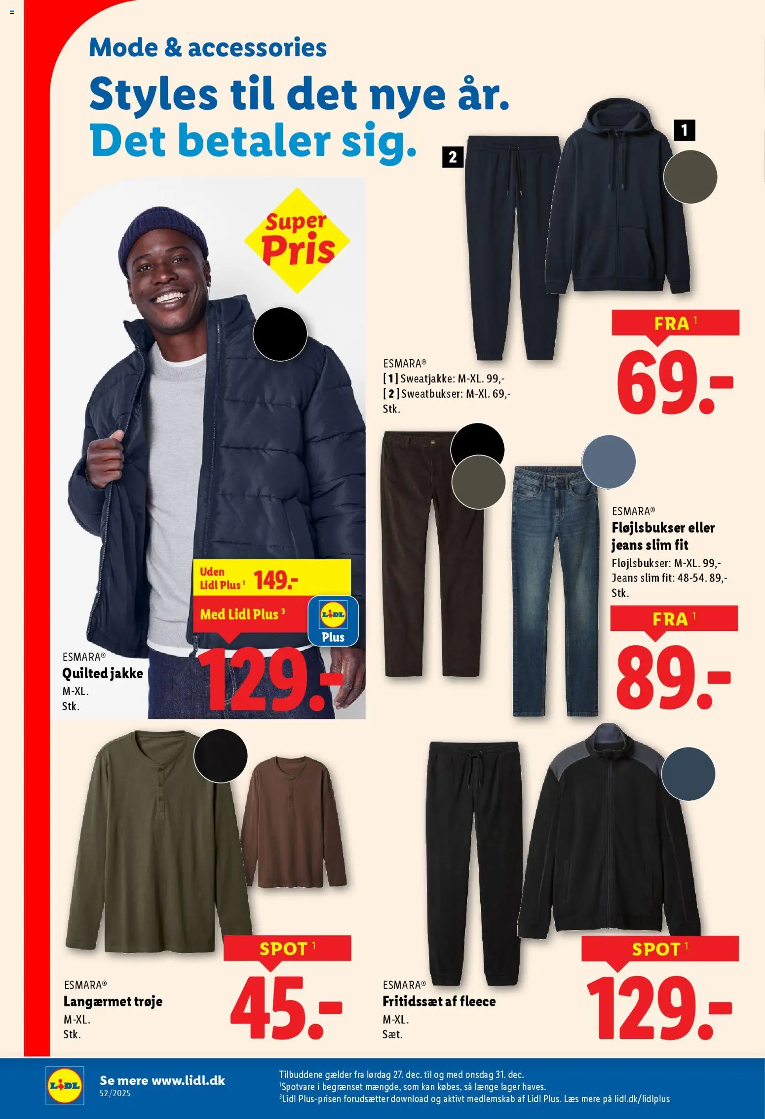 Lidl tilbudsavis – gyldig fra 27.12.2025 | Side: 29 | Produkter: Jakke, Jeans, Søm, Sweatbukser