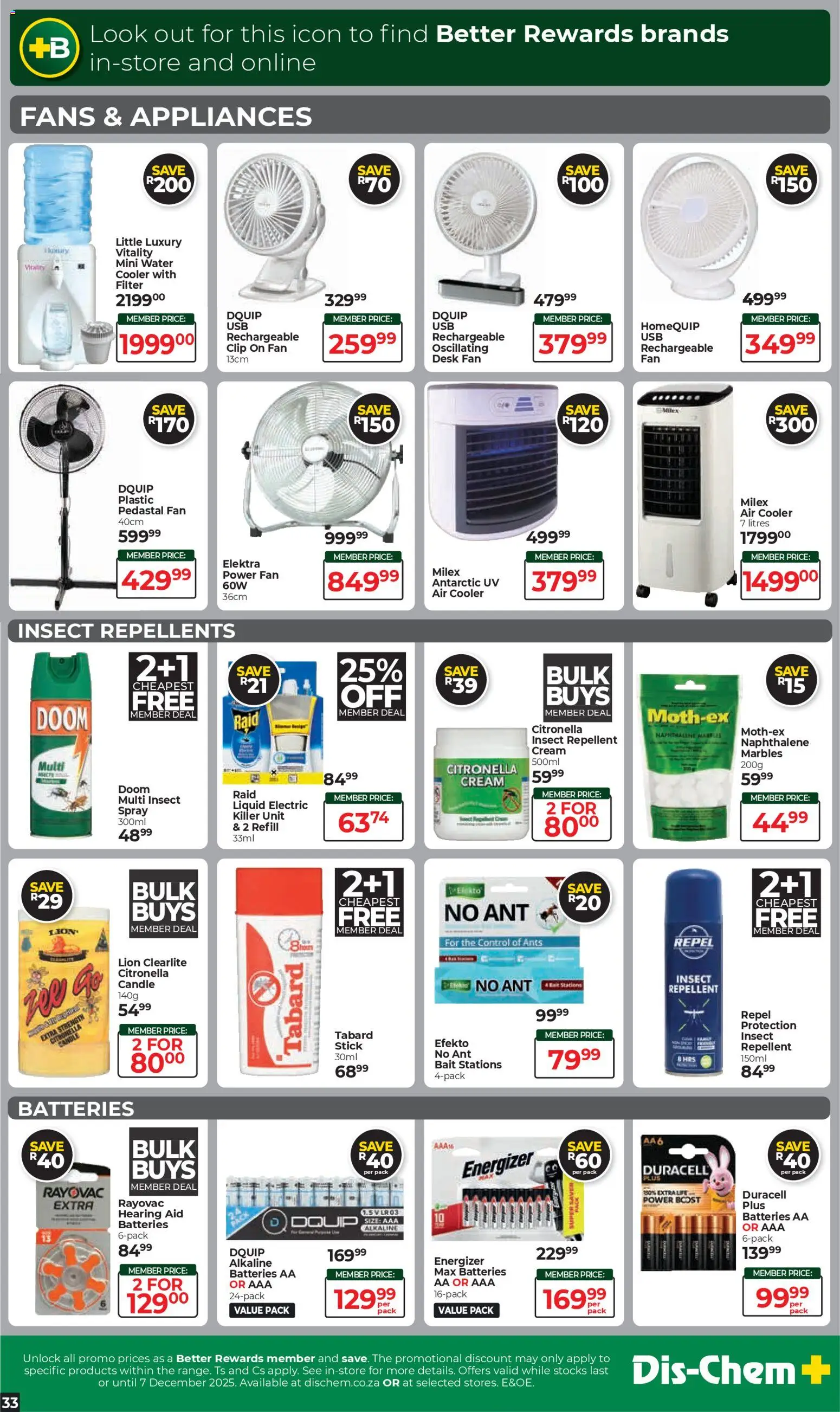 New Dis-Chem catalogue – valid from 18.11.2025 | Page: 33 | Products: Desk, Fan, Cooler, Air cooler