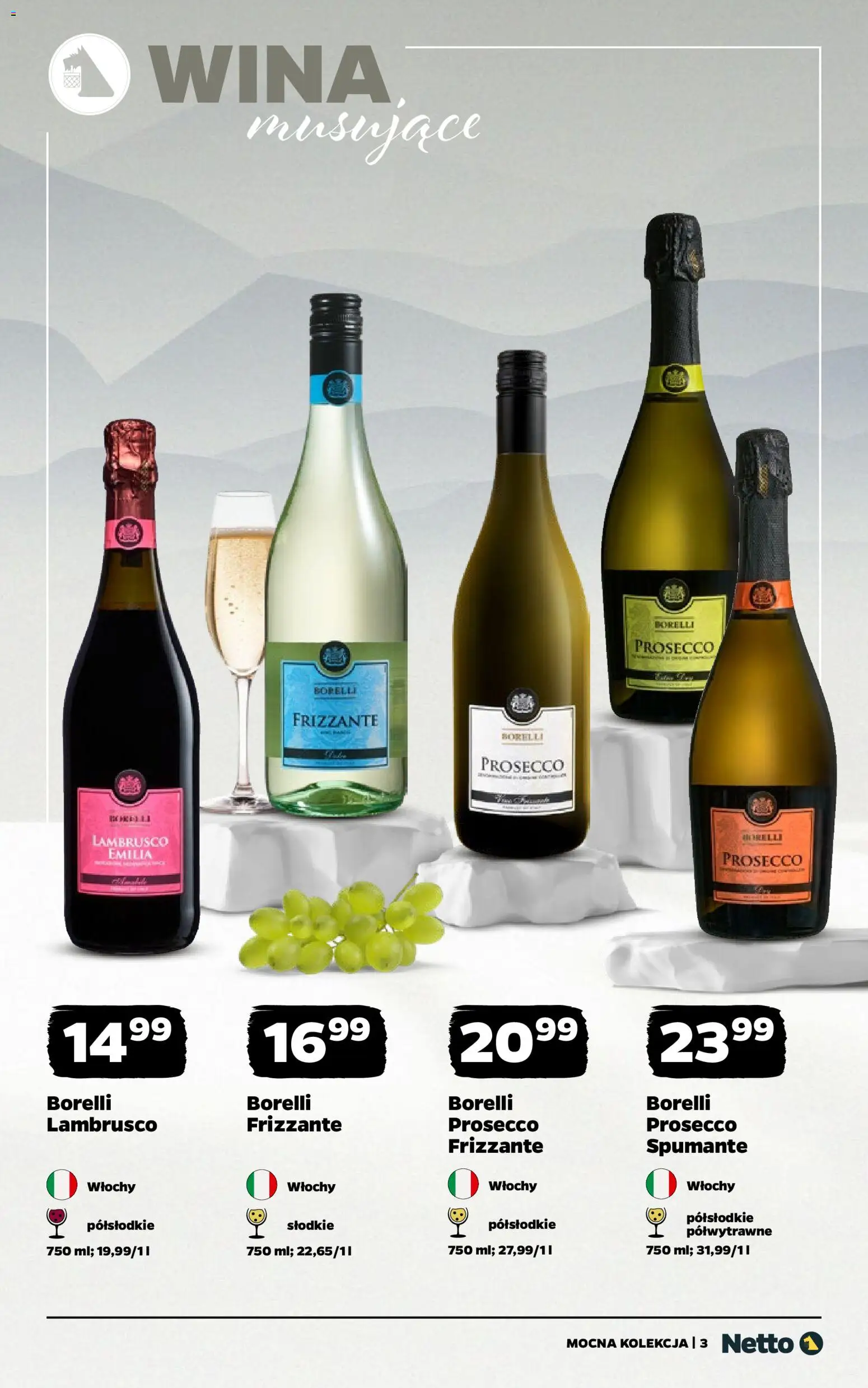Netto gazetka - Wina od 19.01.2026 | Strona: 3 | Produkty: Prosecco, Lambrusco