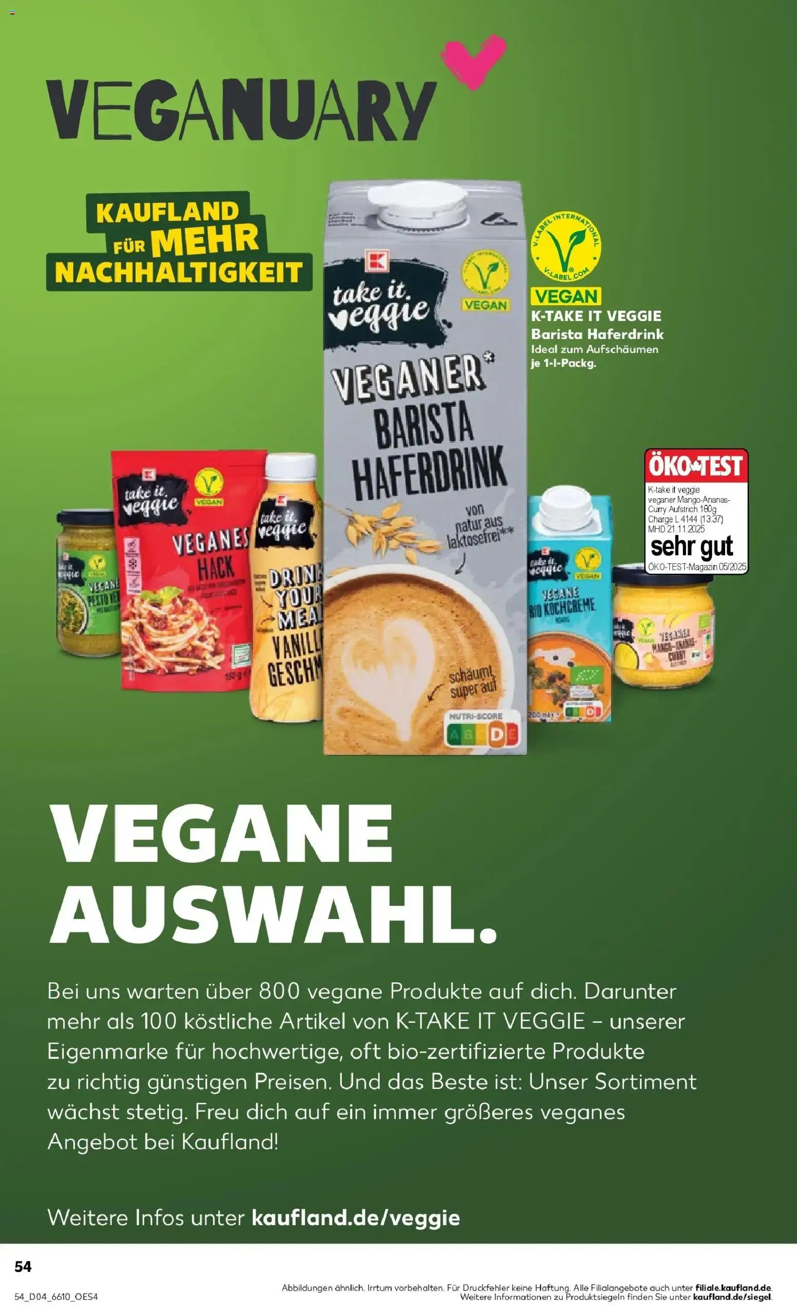 Kaufland prospekt Bremen	 – gültig ab 25.01.2026 | Seite: 54 | Produkte: Haferdrink, Hackfleisch