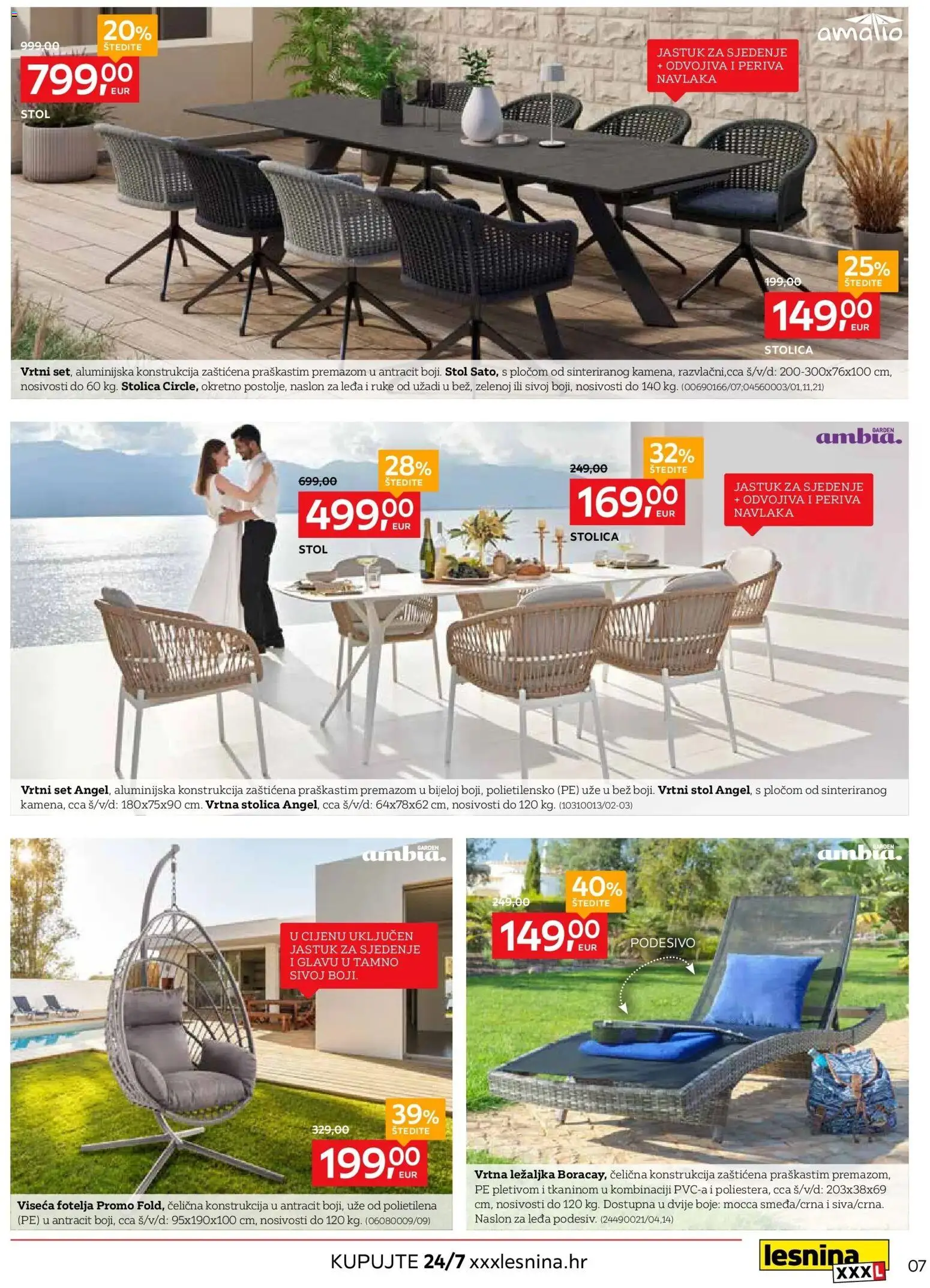 Lesnina katalog | vrijedi od 27.04.2026 | Stranica: 7 | Proizvodi: Jastuk, Fotelja, Stol, Stolica