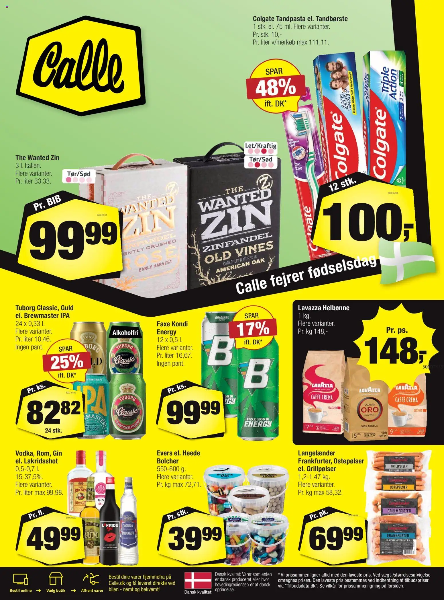 Calle tilbudsavis – gyldig fra 29.04.2026 | Side: 33 | Produkter: Tandpasta, Gin, Faxe Kondi, Aparelho de barbear