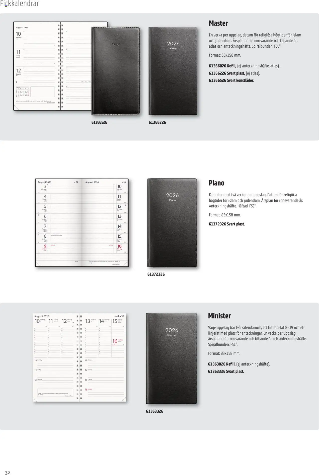 Office Depot reklamblad aktuell från 08.09.2025 | Sida: 32 | Produkter: Kalender