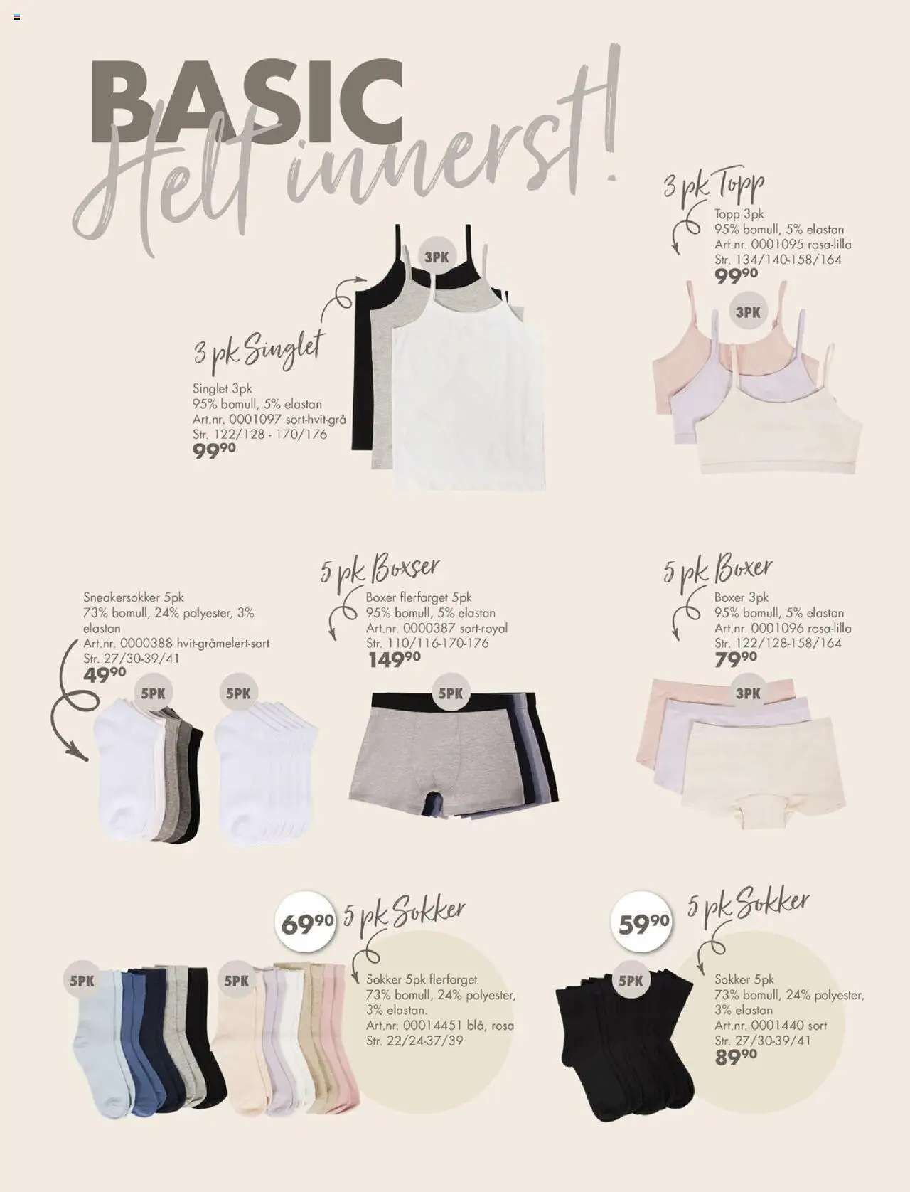 {H1} | Side: 14 | Produkter: Sokker, Boxer, Topp