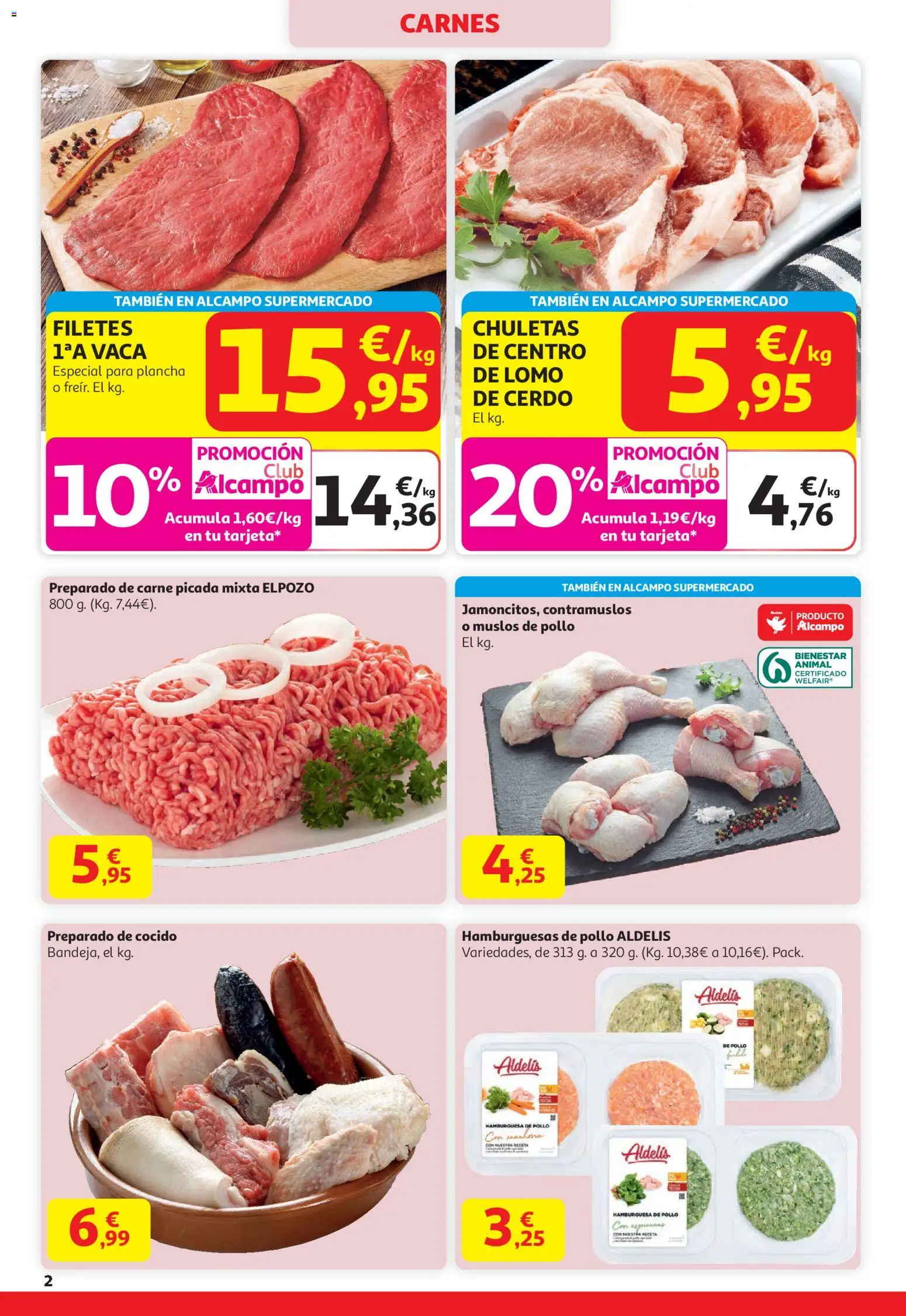 Alcampo - HG Unico Madrid │ válido desde el 29.12.2025 | Página: 2 | Productos: Cerdo, Plancha, Σοκολατούχο γάλα