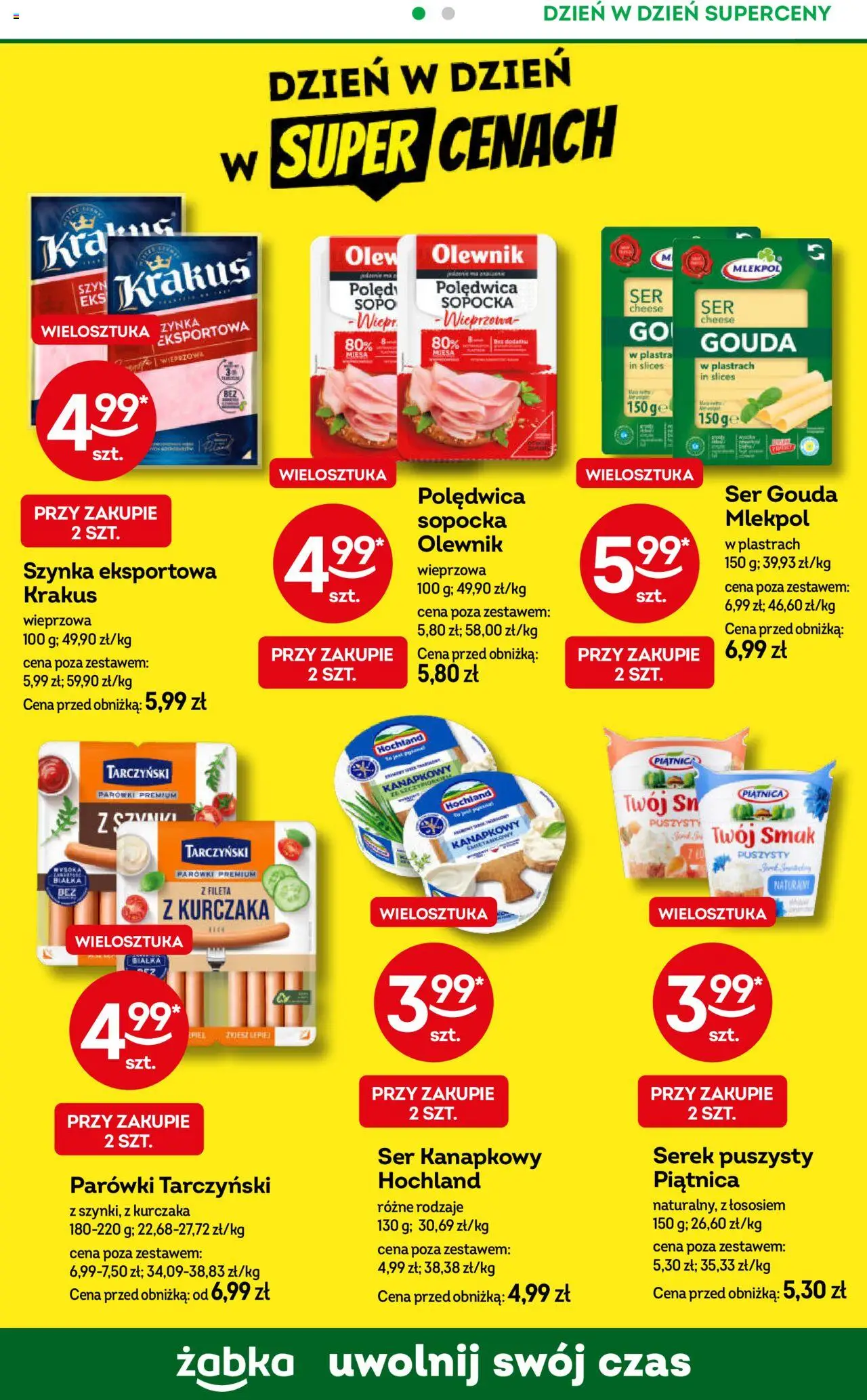 Żabka Gazetka od 04.06.2025 | Strona: 74 | Produkty: Serek, Parówki tarczyński, Ser, Ser gouda