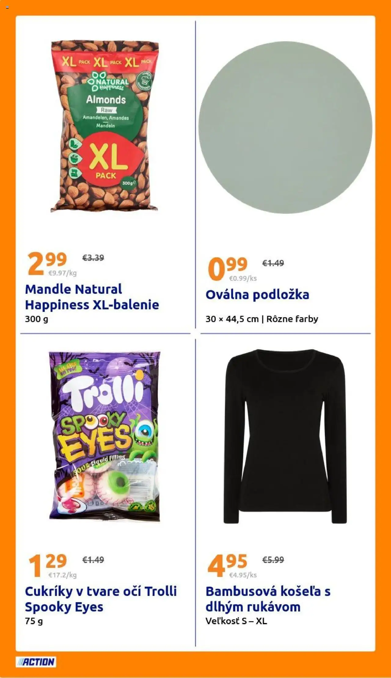 Nové Action akcie – leták je platný od 15.10.2025 | Strana: 26 | Produkty: Košeľa, Cukríky, Mandle
