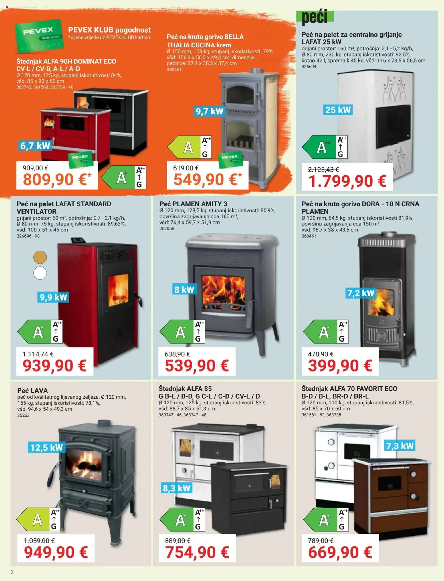 Pevex katalog | vrijedi od 23.10.2025 | Stranica: 2 | Proizvodi: Ventilator, Štednjak