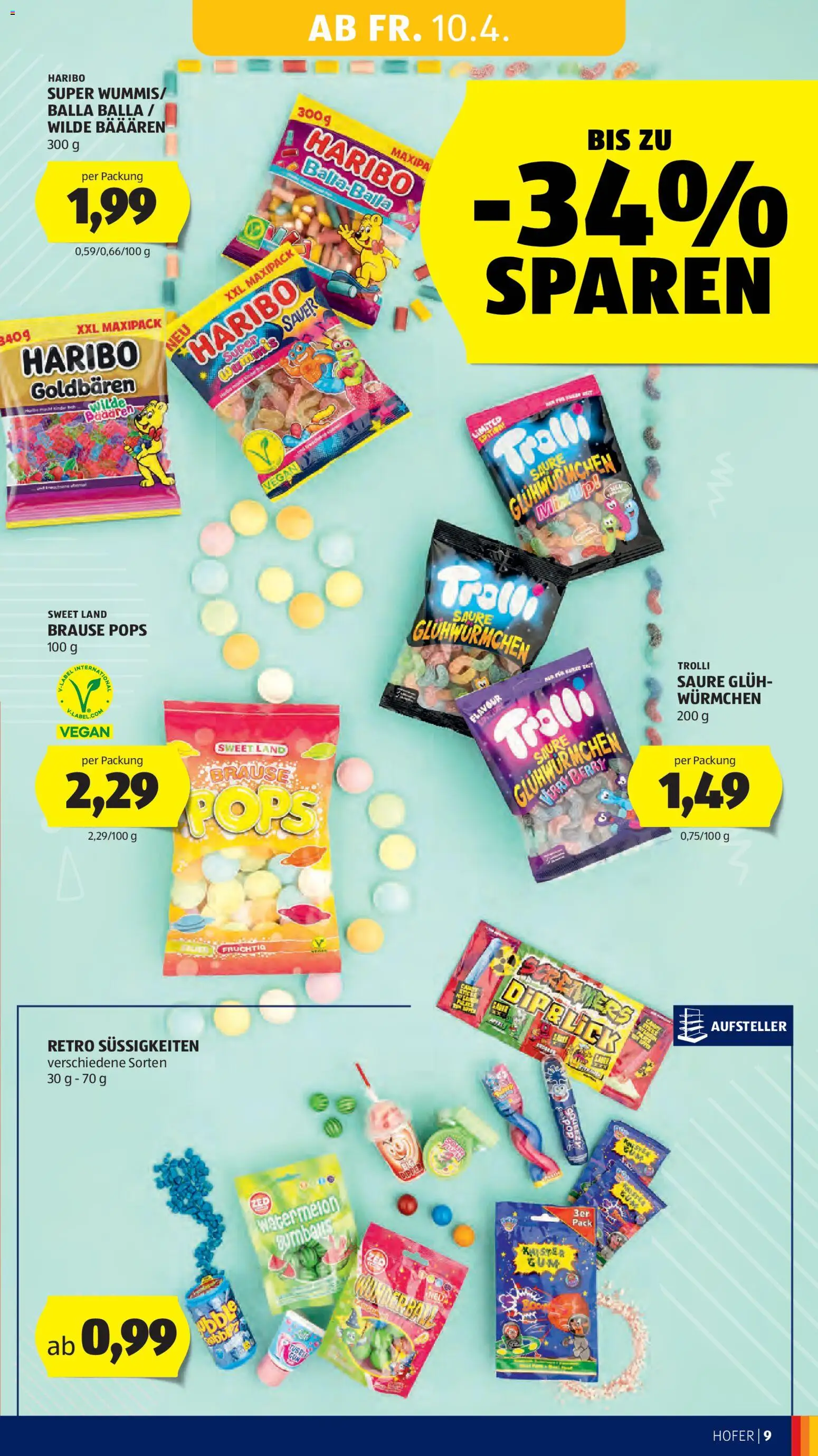 Hofer Flugblatt gültig ab 08.04.2026 | Seite: 11 | Produkte: Süßigkeiten