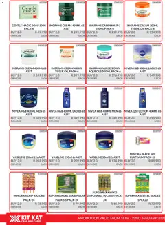 KIT KAT Cash & Carry specials catalogue – valid from 16.01.2026 | Page: 21 | Products: Tissue oil, Oil, Soap, Petroleum jelly