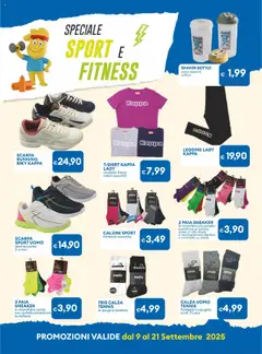 Volantino MD Discount del 09.09.2025 | Pagina: 17 | Prodotti: Spugna, Calzini, Leggins