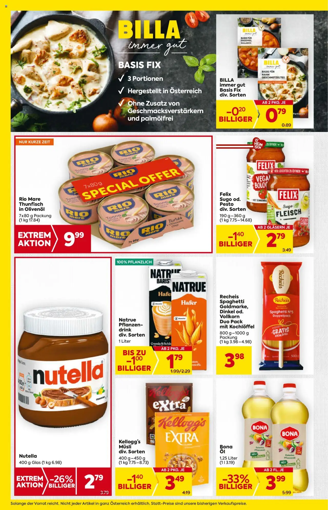 Billa AT akciós ujság - amely érvényes a következő dátumtól: 31.07.2025 | Oldal: 14 | Termékek: Pesto, Nutella