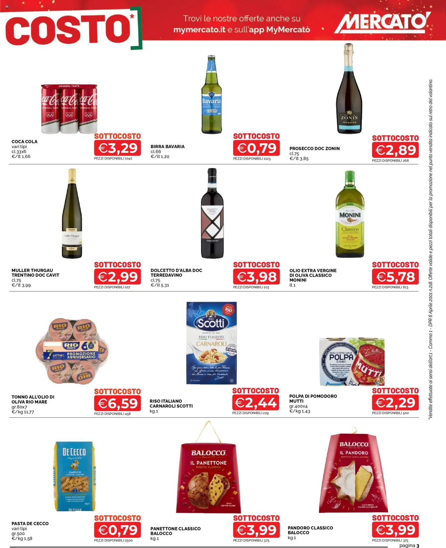 Volantino Mercatò del 04.12.2025 | Pagina: 3 | Prodotti: Birra, Prosecco, Tonno, Mutti