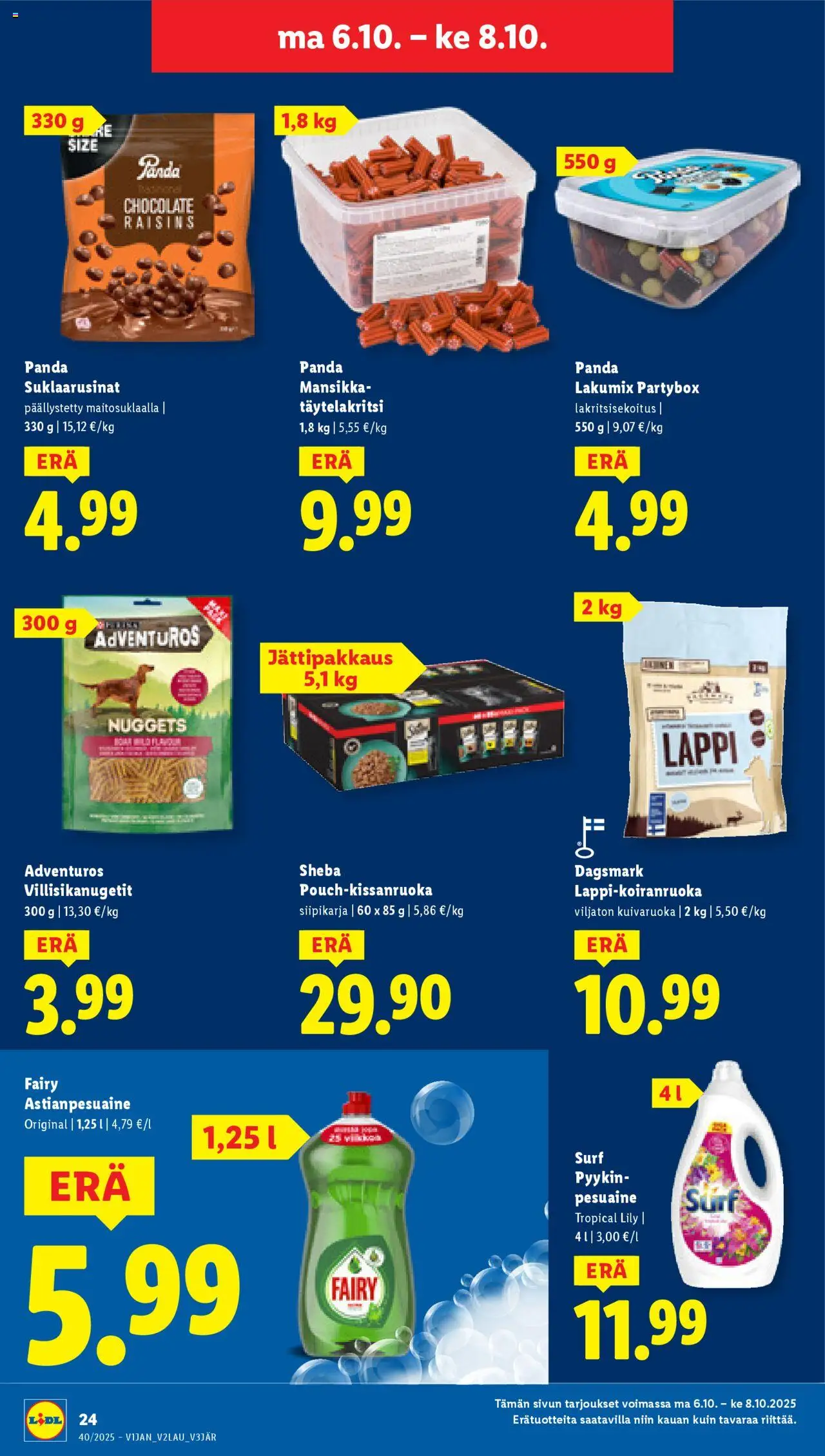 Lidl tarjoukset – voimassa 02.10.2025 alkaen | Sivu: 32 | Tuotteet: Pesuaine, Astianpesuaine
