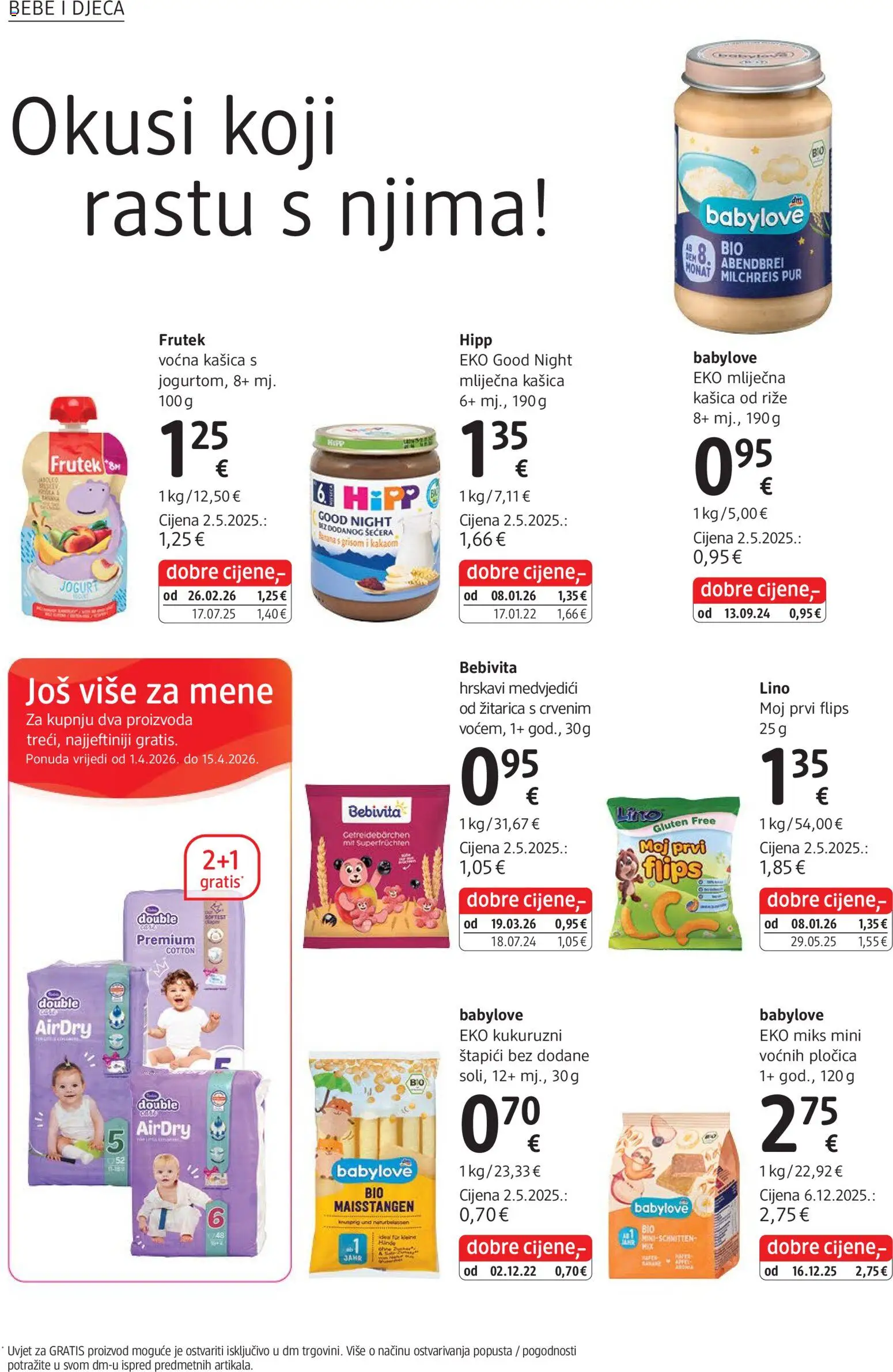 DM katalog | vrijedi od 01.04.2026 | Stranica: 34 | Proizvodi: Flips, Jogurt, Štapići