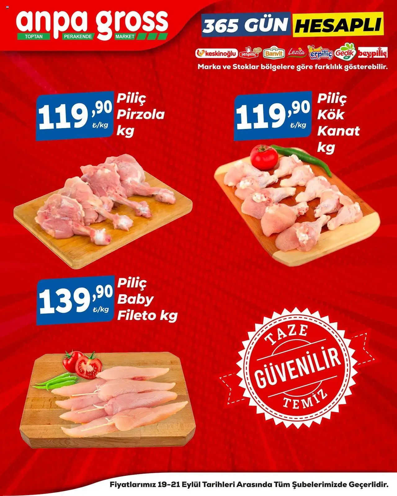 Anpa Gross Kasap - 19.09.2025 tarihinden itibaren geçerlidir | Sayfa: 2 | Ürünler: Piliç, Pirzola